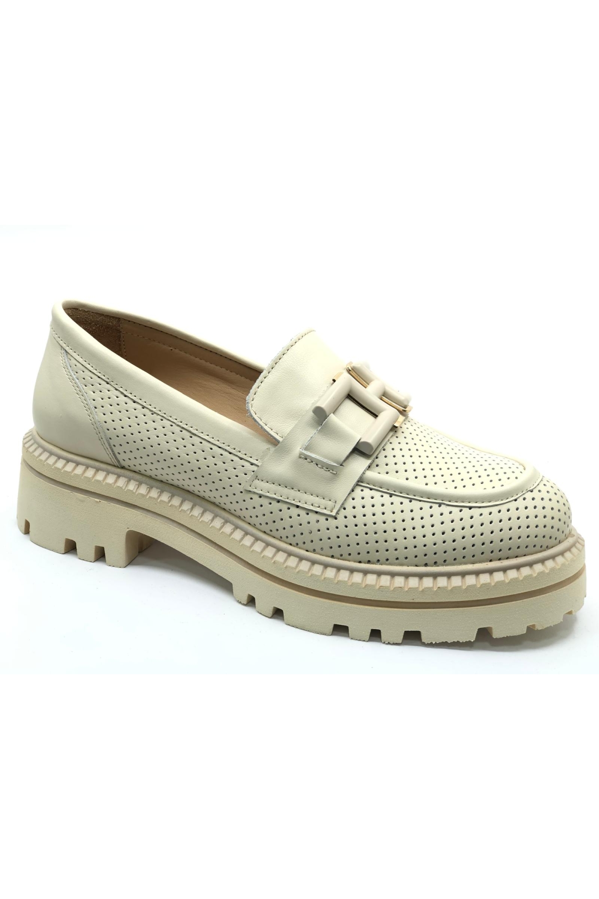 Rigel Hakiki Deri Ortopedik Oxford Kadın Deri Klasik Ayakkabı - Görsel 4