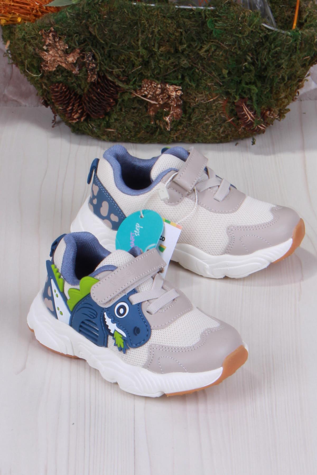 346.P25Y.150 Bej Tuna Sneaker Erkek Çocuk Ayakkabı - Görsel 2