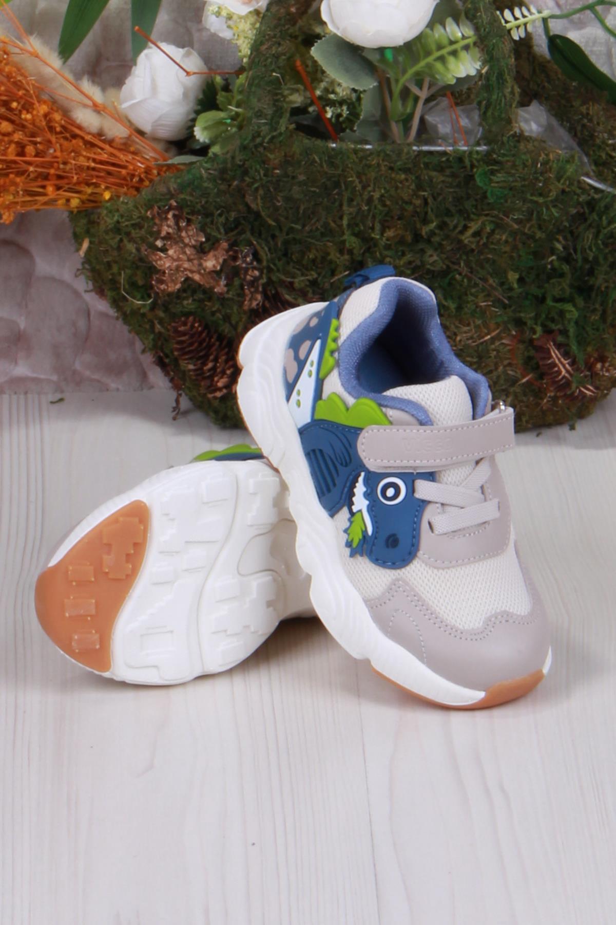 346.P25Y.150 Bej Tuna Sneaker Erkek Çocuk Ayakkabı - Görsel 4