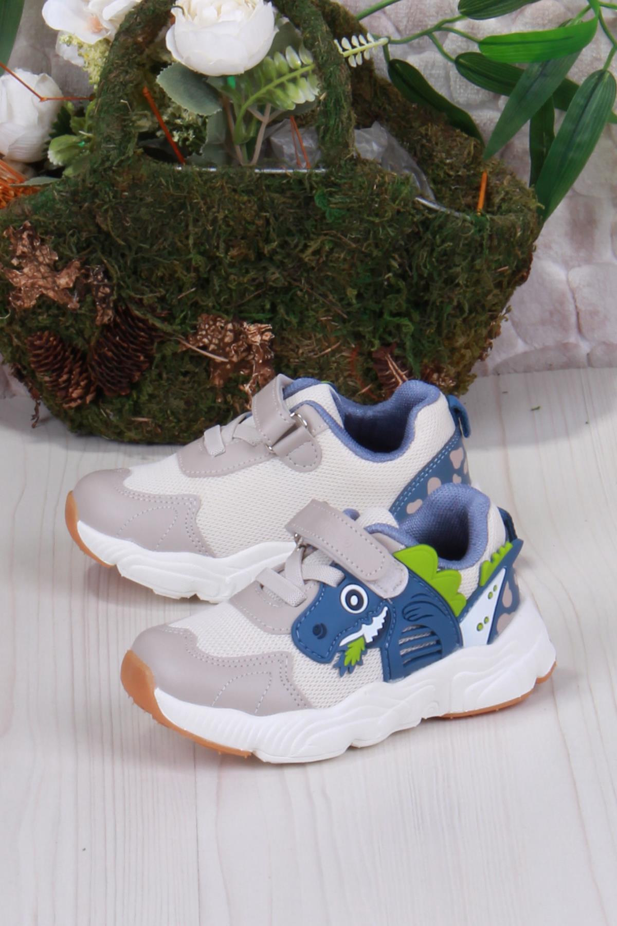 346.P25Y.150 Bej Tuna Sneaker Erkek Çocuk Ayakkabı - Görsel 5