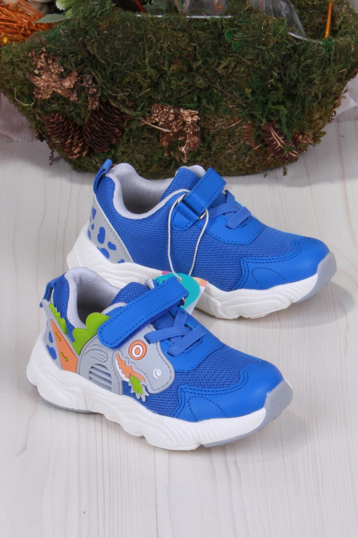 346.P25Y.150 Saks Mavi Tuna Sneaker Erkek Çocuk Ayakkabı - Görsel 2