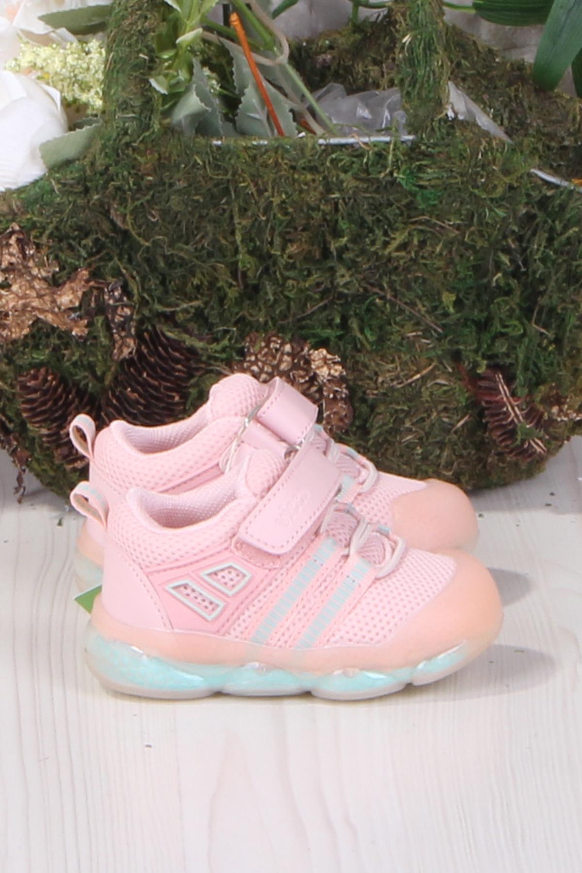 346.E24Y.150 Orante Pudra Esnek Işıklı İlk Adım Çocuk Ayakkabı - Görsel 3