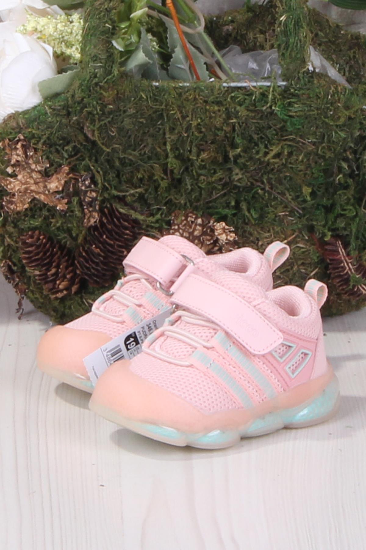 346.E24Y.150 Orante Pudra Esnek Işıklı İlk Adım Çocuk Ayakkabı - Görsel 4