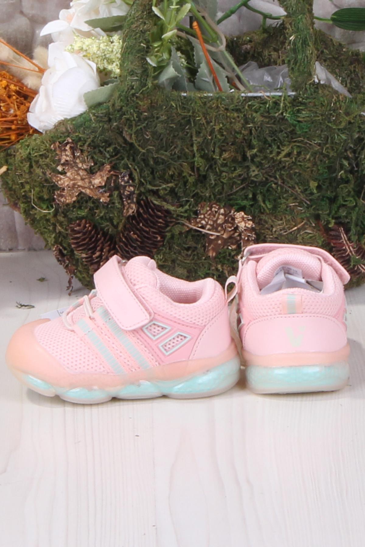 346.E24Y.150 Orante Pudra Esnek Işıklı İlk Adım Çocuk Ayakkabı - Görsel 5