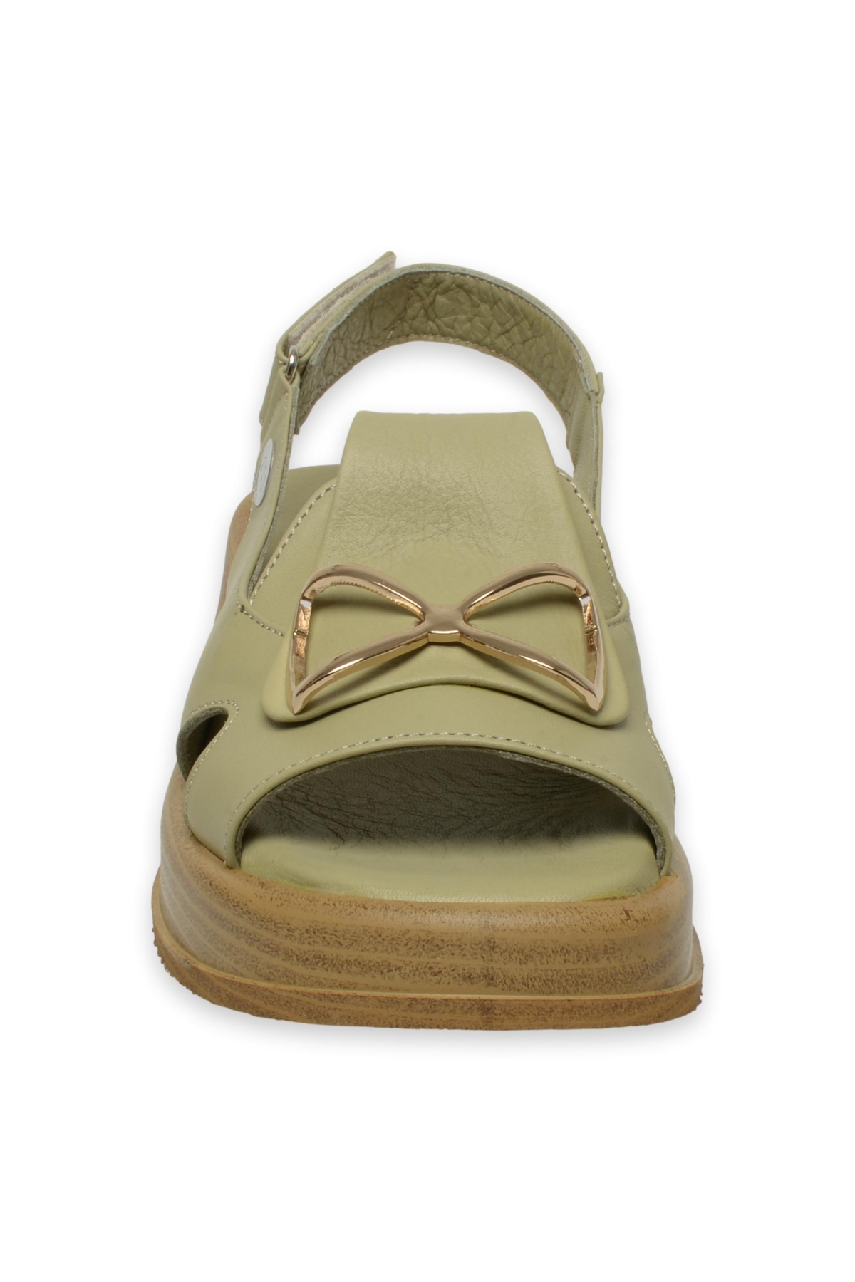 D25Ys-2780Z Günlük Yeşil Kadın Sandalet - Görsel 4