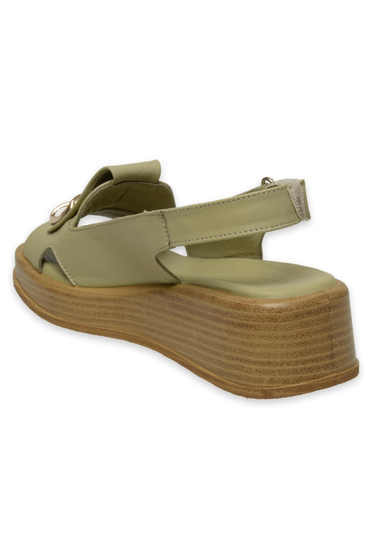 D25Ys-2780Z Günlük Yeşil Kadın Sandalet - Görsel 5