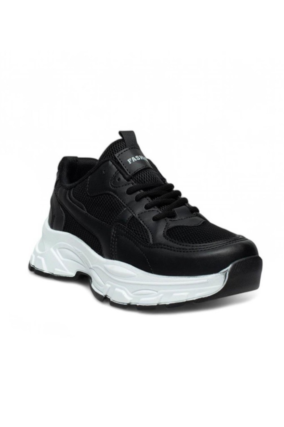 9953-25 Deri Anorak Anatomik Sneaker Siyah Beyaz 36-40 - Görsel 3