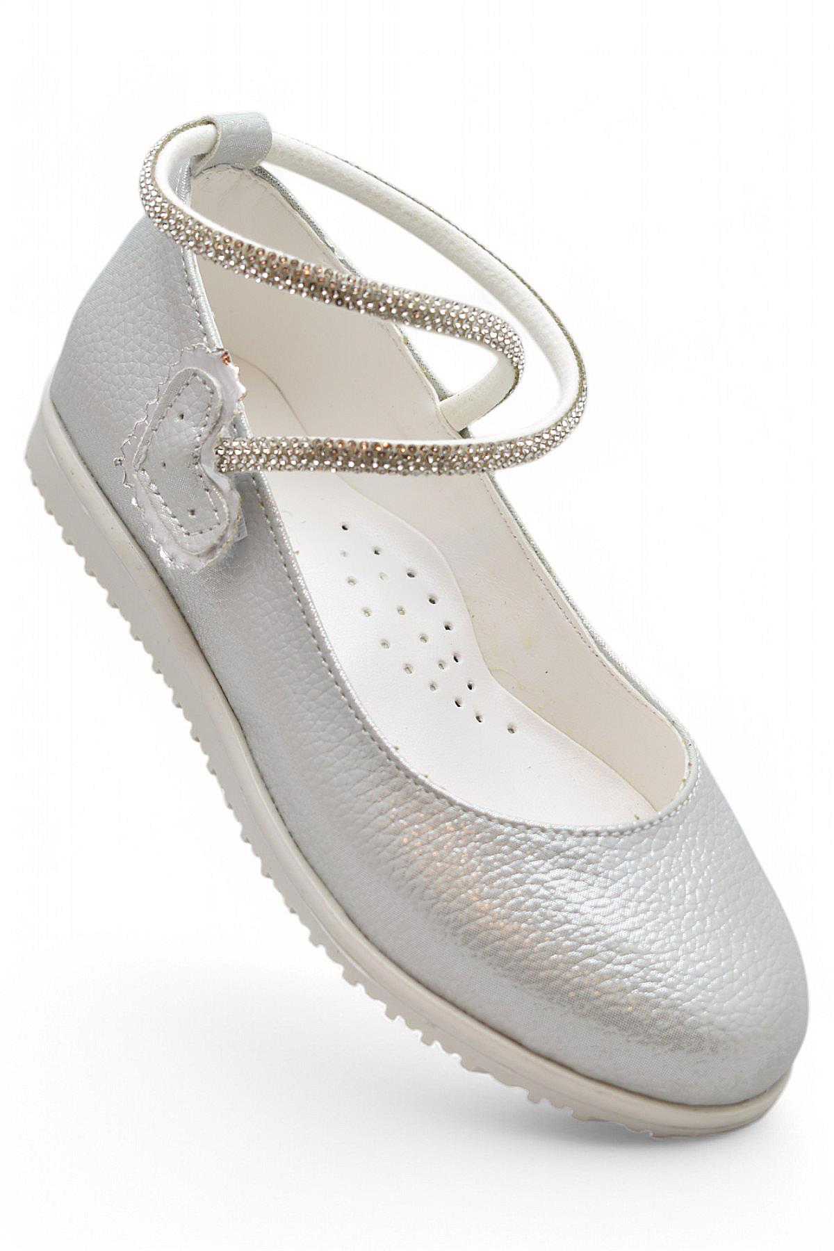 2025 Rahat Taban Cırtlı Kız Çocuk Babet Ayakkabı Düğün Abiye Nişan Ev Babeti - Görsel 2