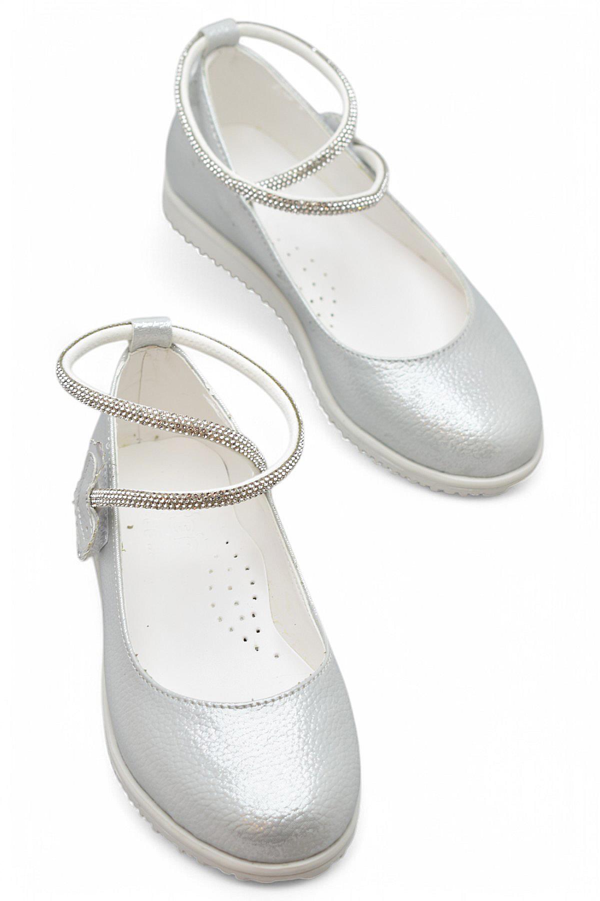 2025 Rahat Taban Cırtlı Kız Çocuk Babet Ayakkabı Düğün Abiye Nişan Ev Babeti - Görsel 4