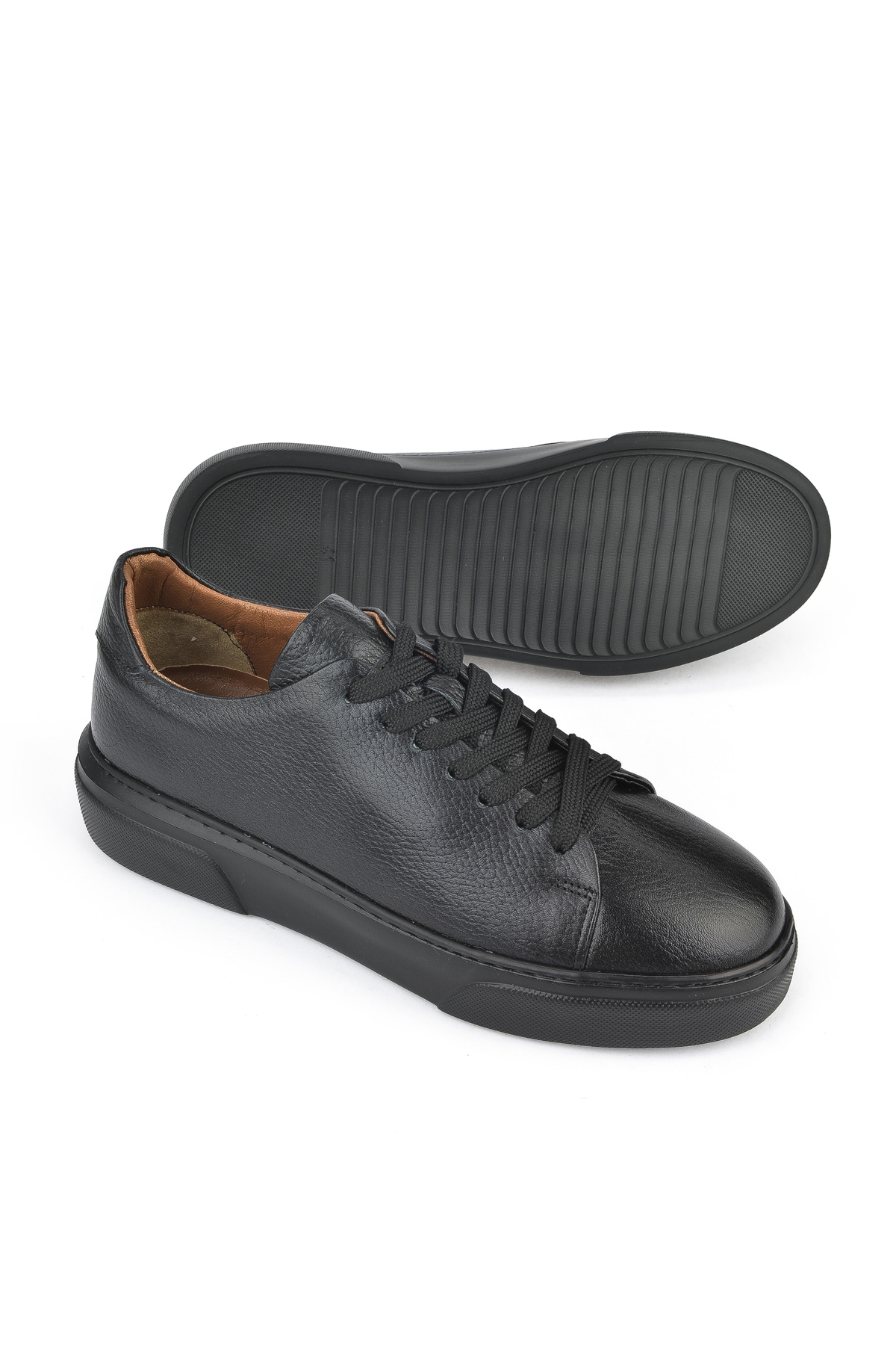 Erkek Hakiki Deri Sneaker 151423Z511 Siyah - Görsel 5