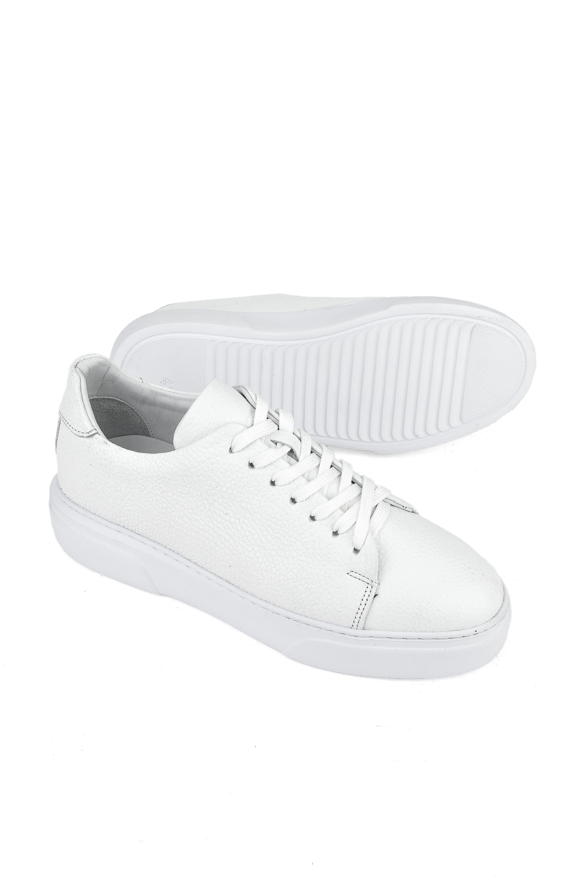 Erkek Hakiki Deri Sneaker 151423Z511 Beyaz - Görsel 5