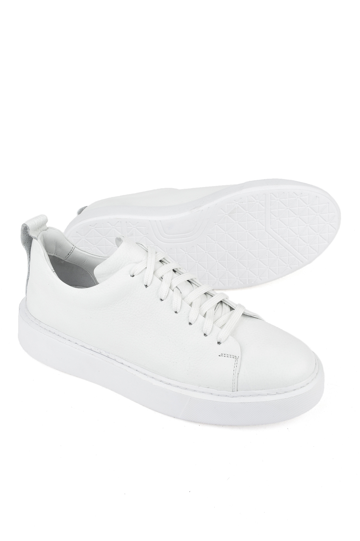 Erkek Hakiki Deri Sneaker 1511026Z875Y Beyaz - Görsel 5