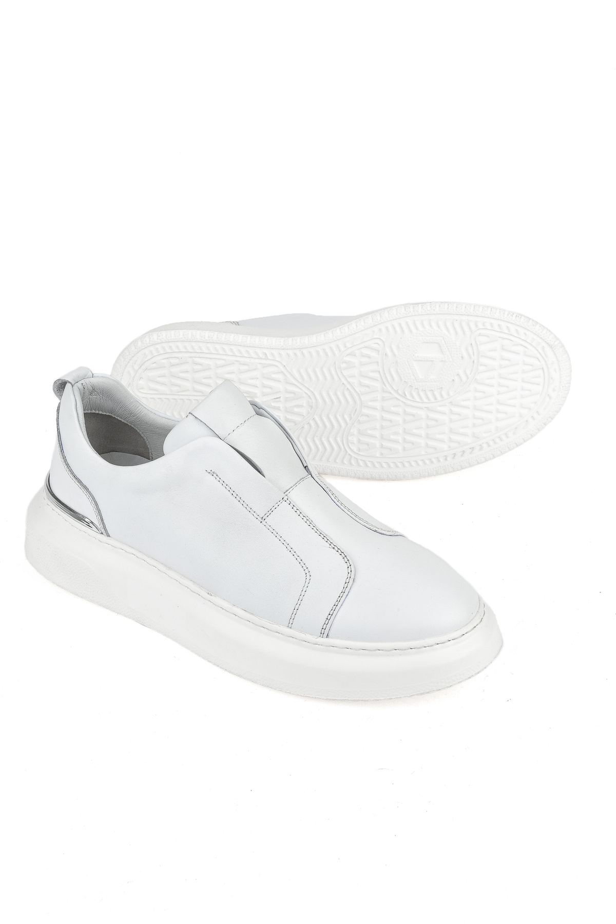 Erkek Hakiki Deri Sneaker 151987Z026 Beyaz - Görsel 5