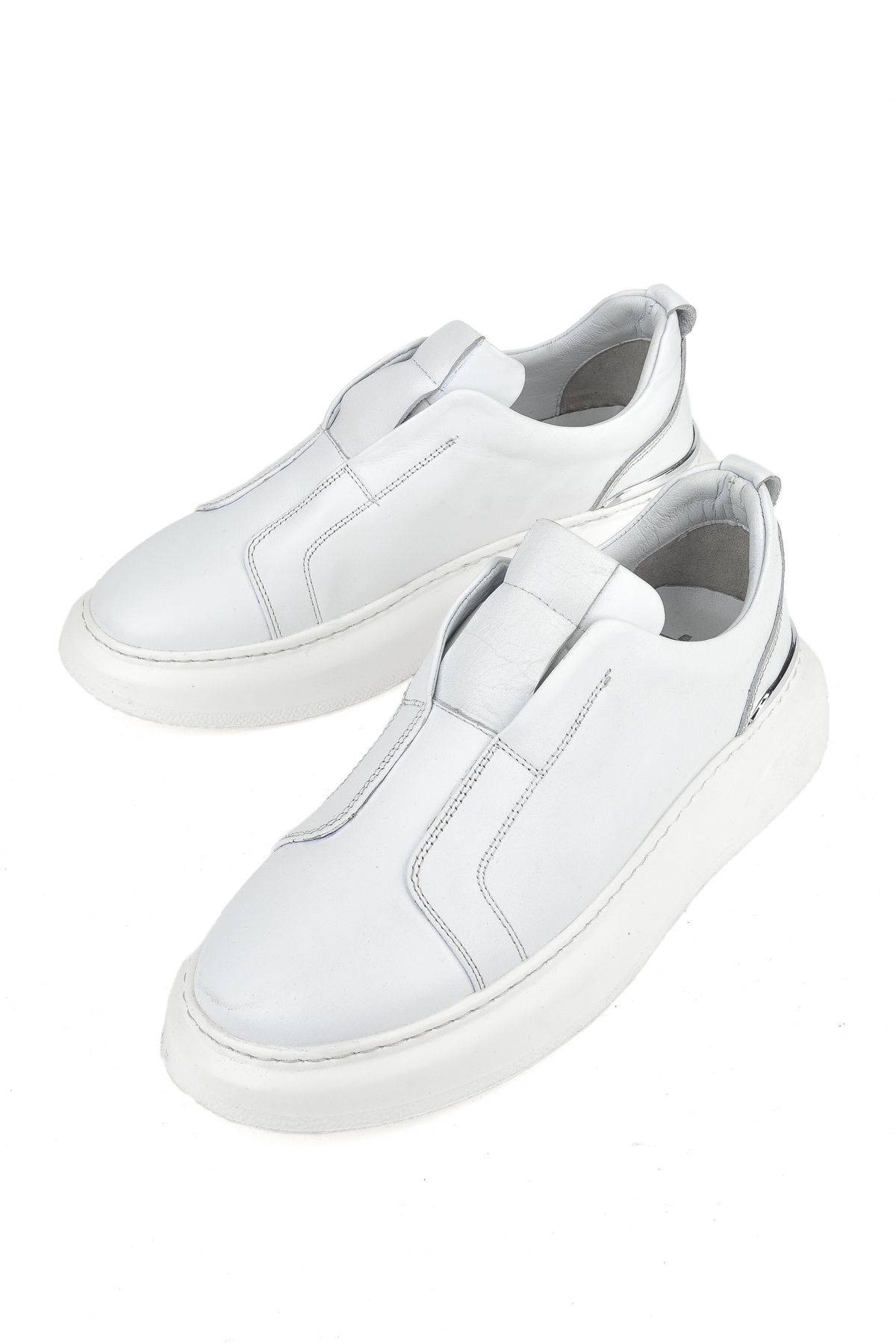 Erkek Hakiki Deri Sneaker 151987Z026 Beyaz - Görsel 6