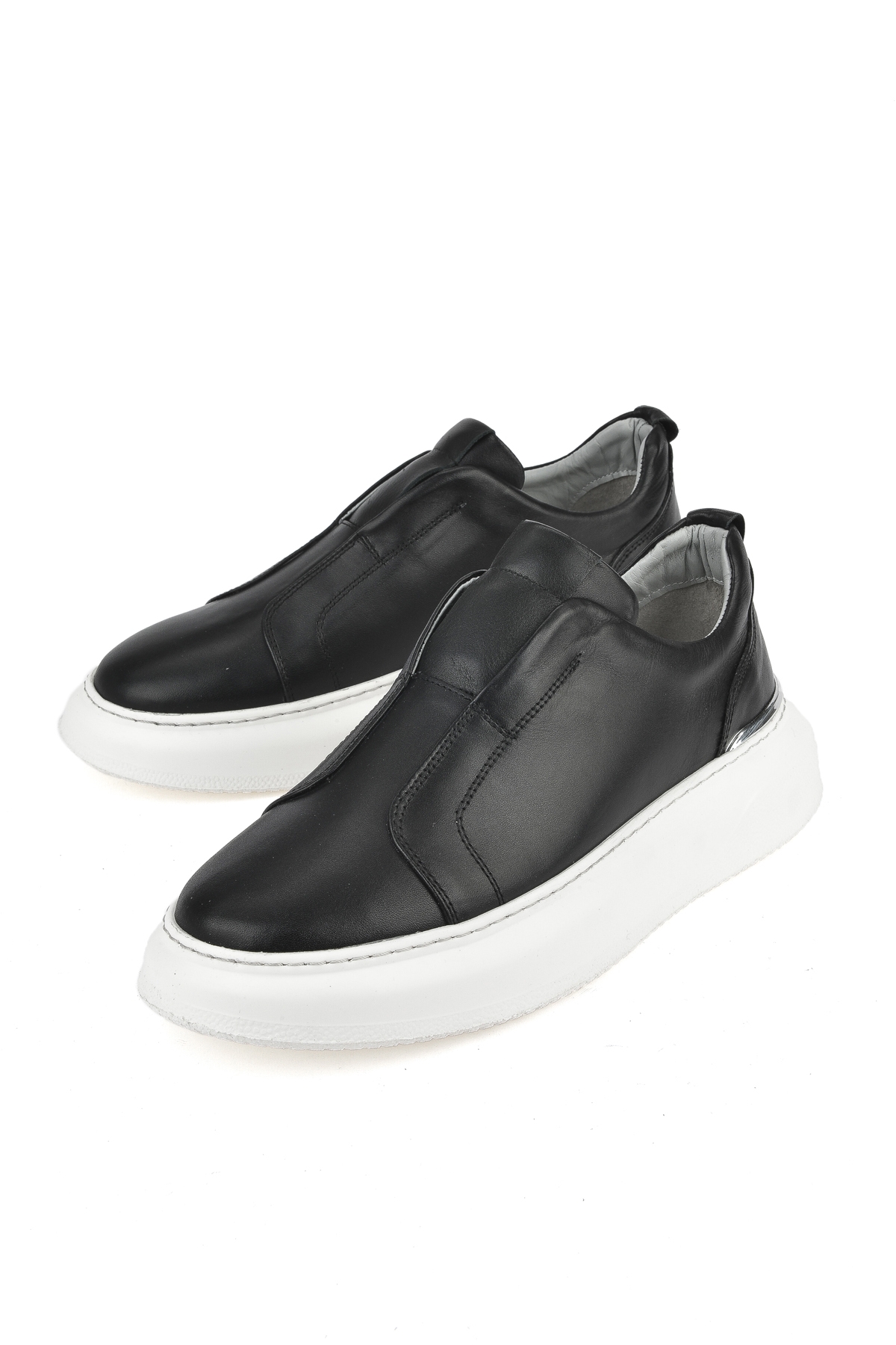 Erkek Hakiki Deri Sneaker 151987Z026 Siyah - Görsel 6