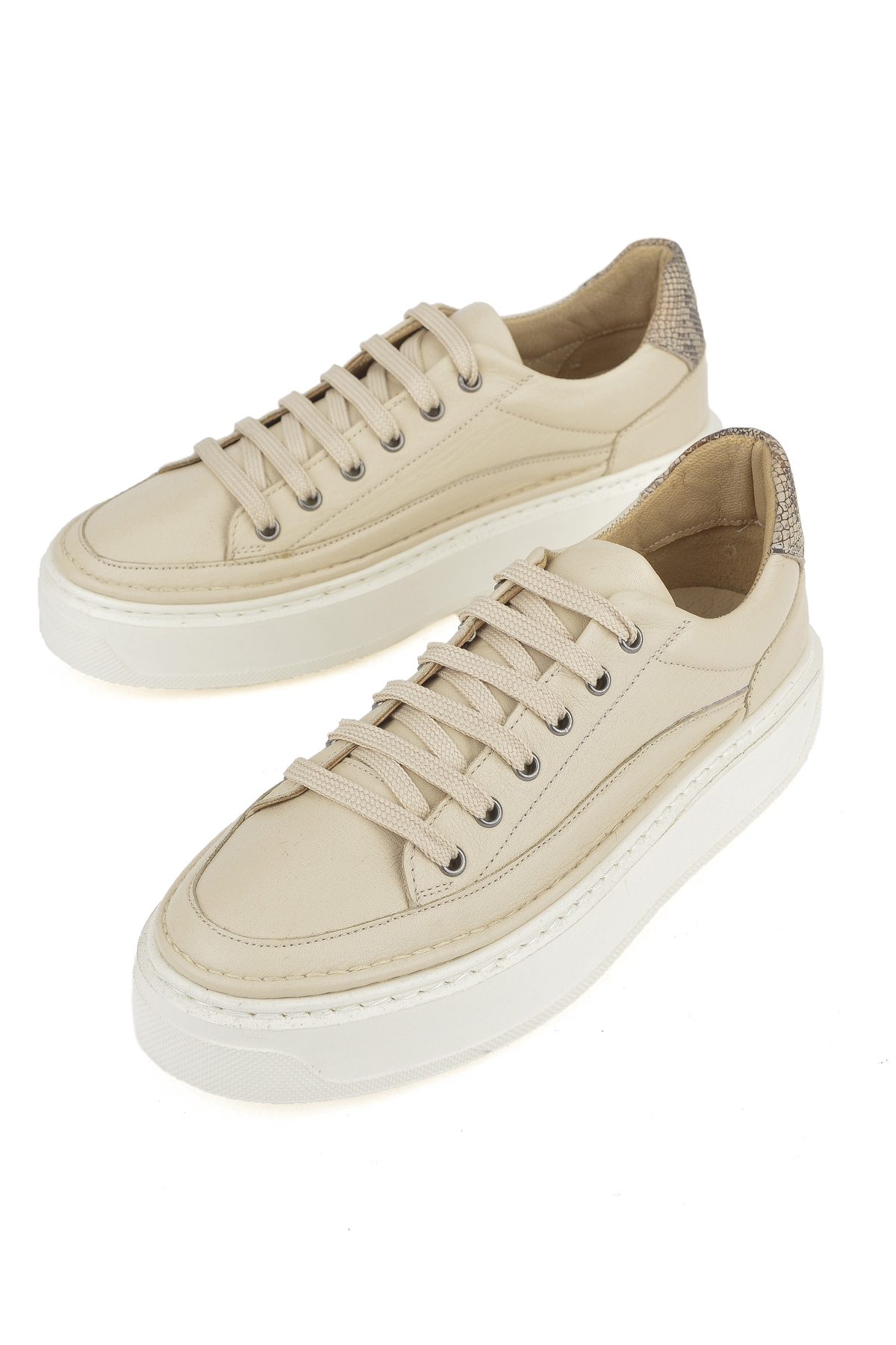Kadın Hakiki Deri Sneaker 1511035Z6200 Krem - Görsel 6