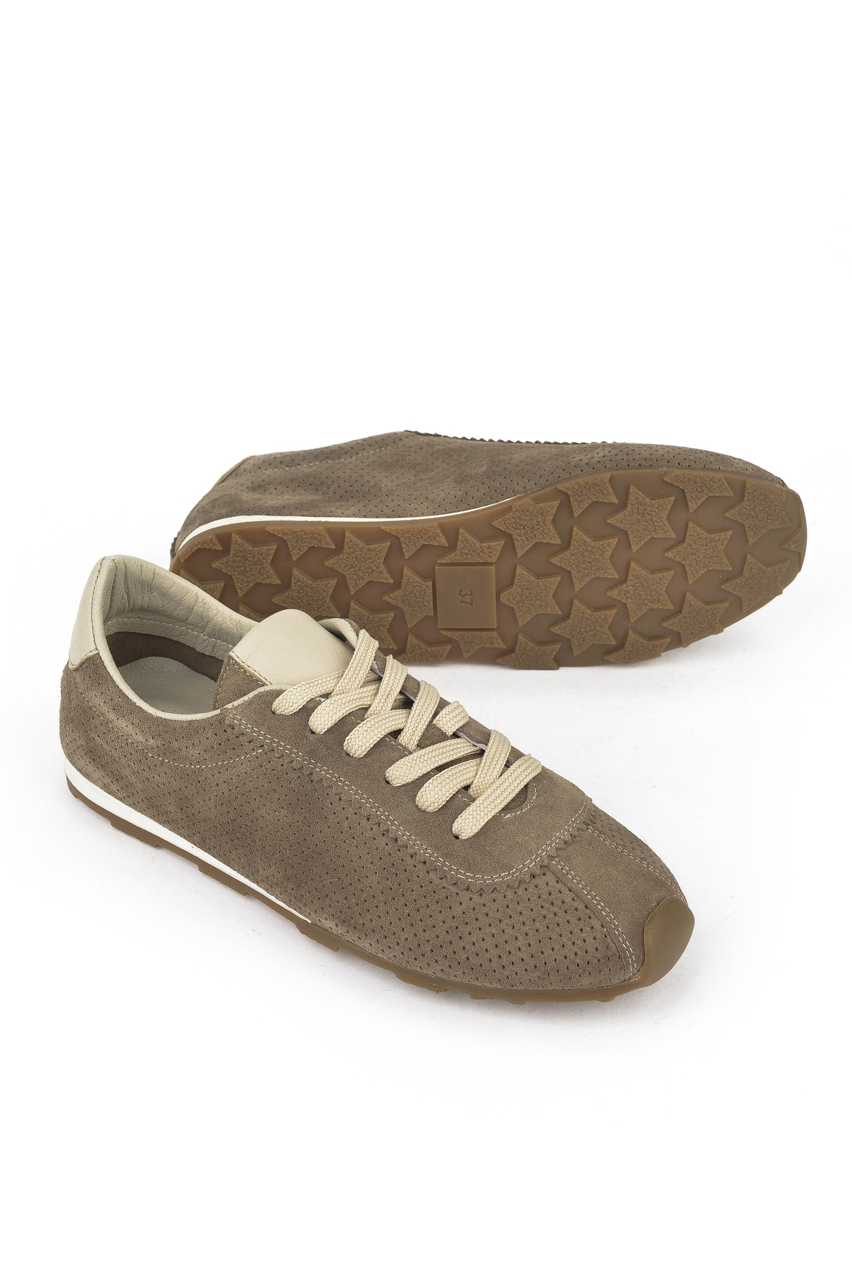 Kadın Hakiki Deri Sneaker 1511035Z63001 Vizon - Görsel 5