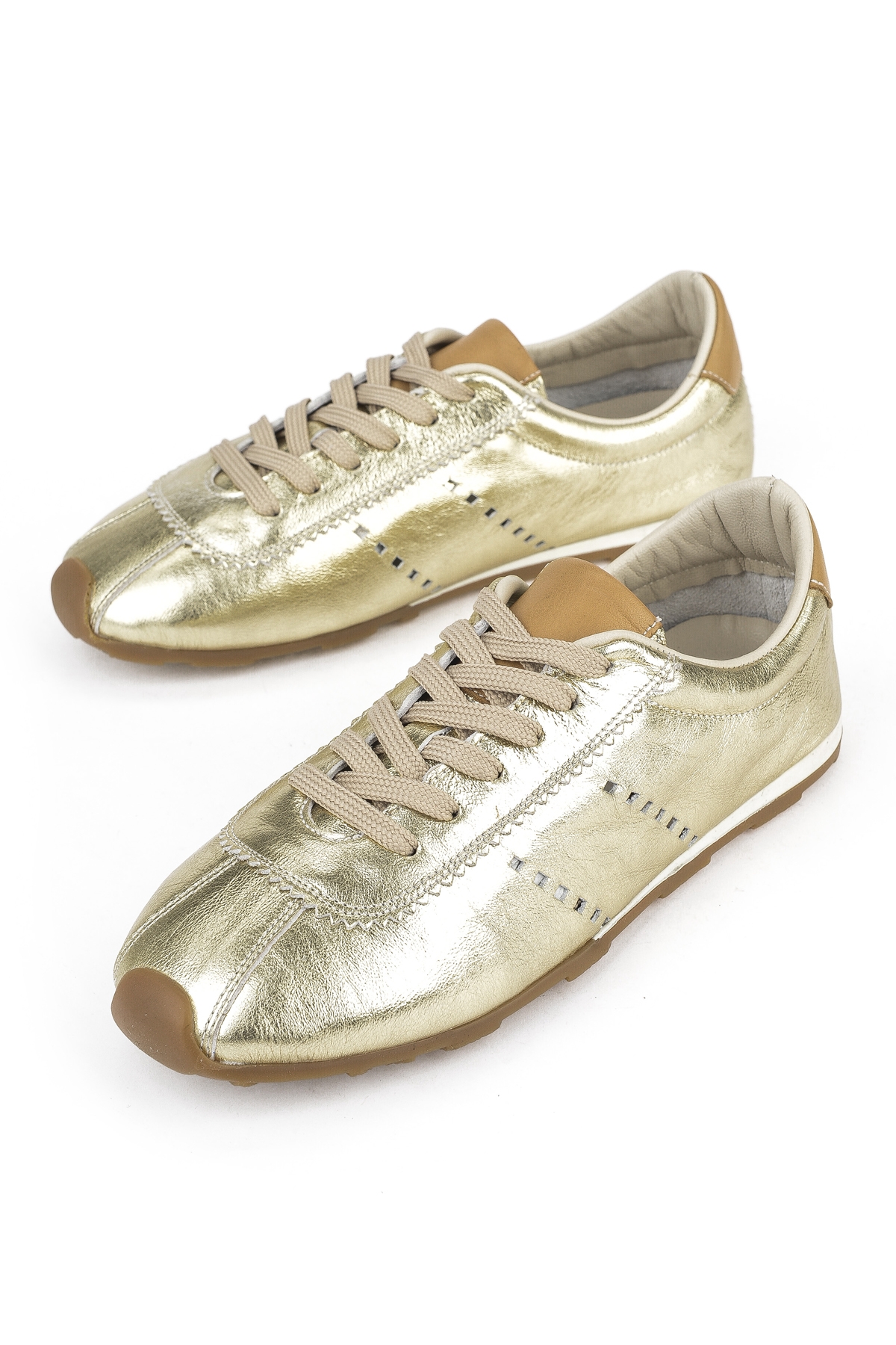 Kadın Hakiki Deri Sneaker 1511035Z6300 Gold - Görsel 6