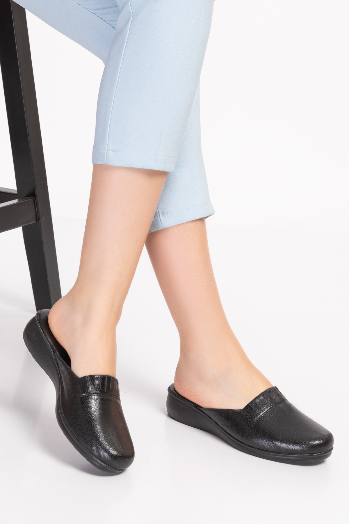 Gondol Kadın İçi Dışı Hakiki Deri Şık Ev Terliği Özl.960 - Görsel 5