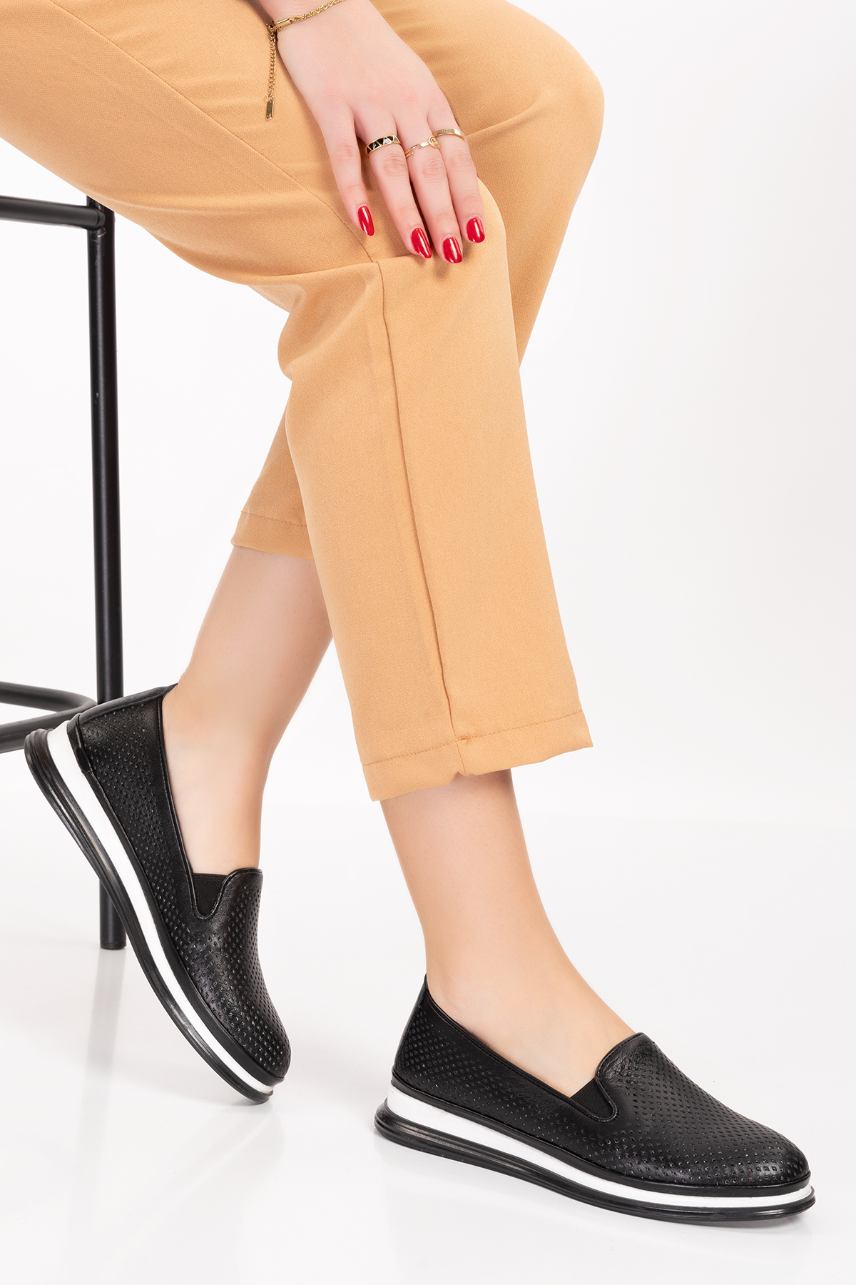 Gondol Hakiki Deri Günlük Rahat Yazlık Ayakkabı yt.112 - Görsel 2