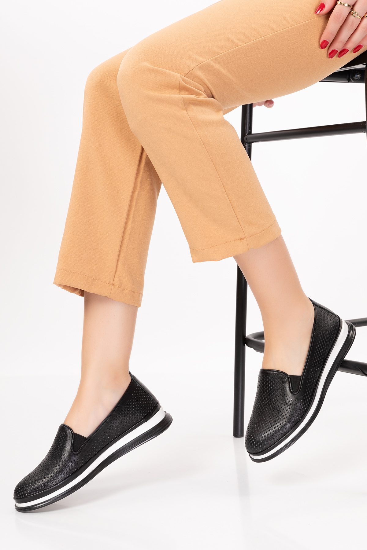 Gondol Hakiki Deri Günlük Rahat Yazlık Ayakkabı yt.112 - Görsel 6