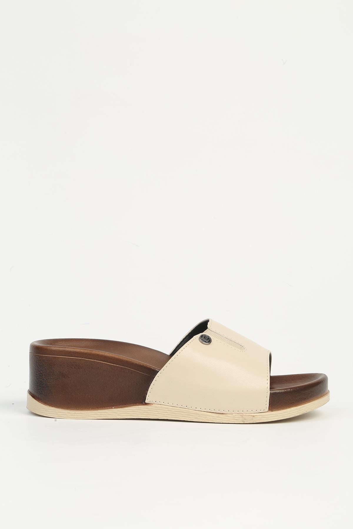 Krem Kadın Terlik PC-7421 - Görsel 2