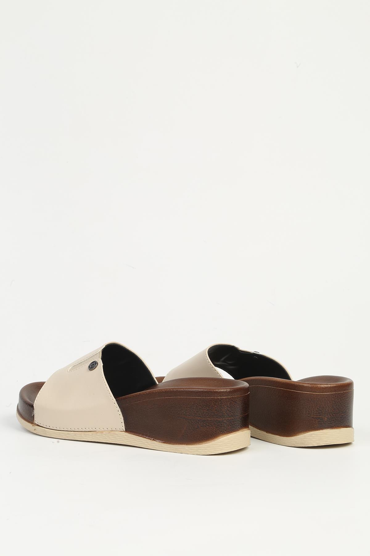 Krem Kadın Terlik PC-7421 - Görsel 4