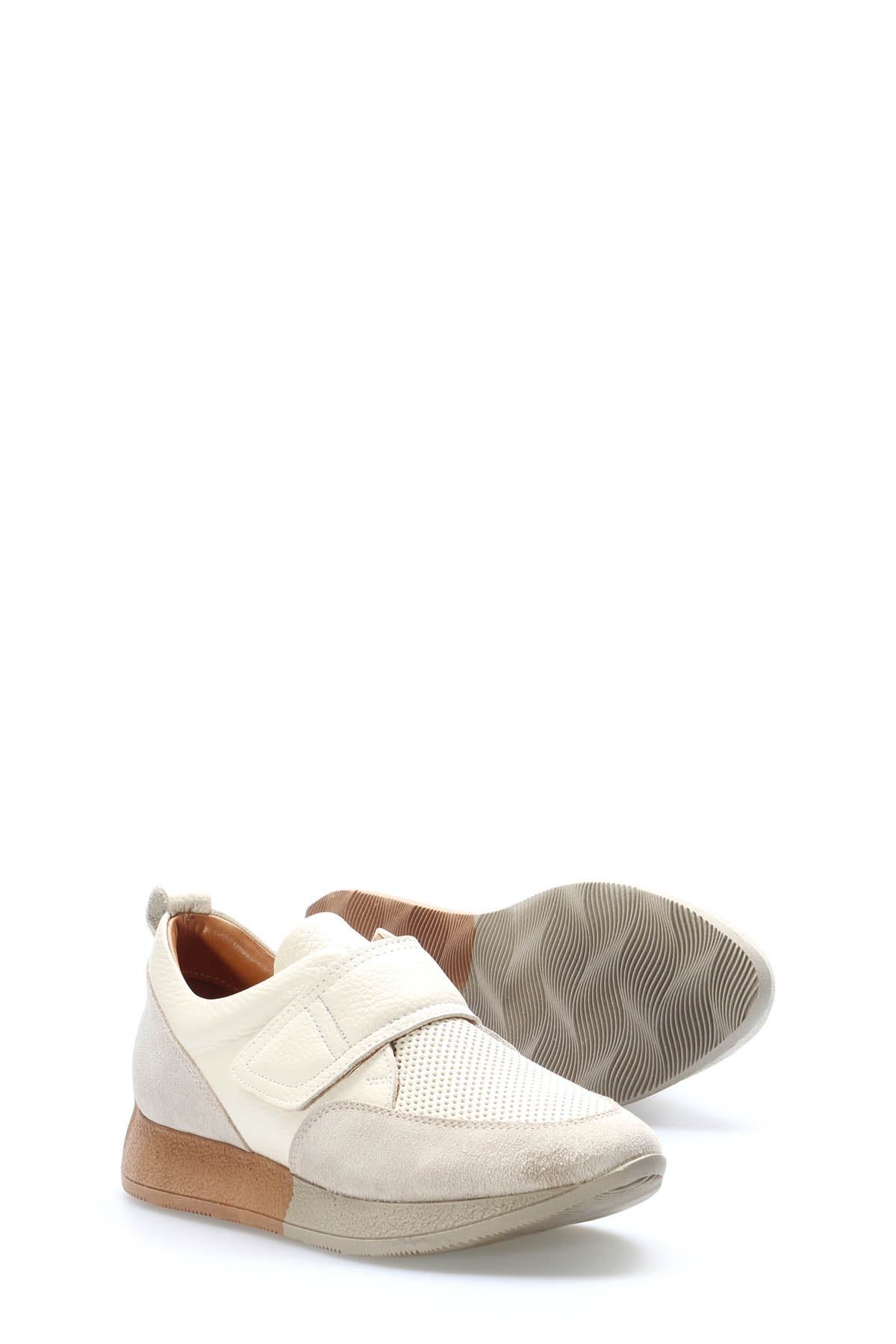 Hakiki Deri Kadın Casual Ayakkabı 356ZA1555 - Görsel 4