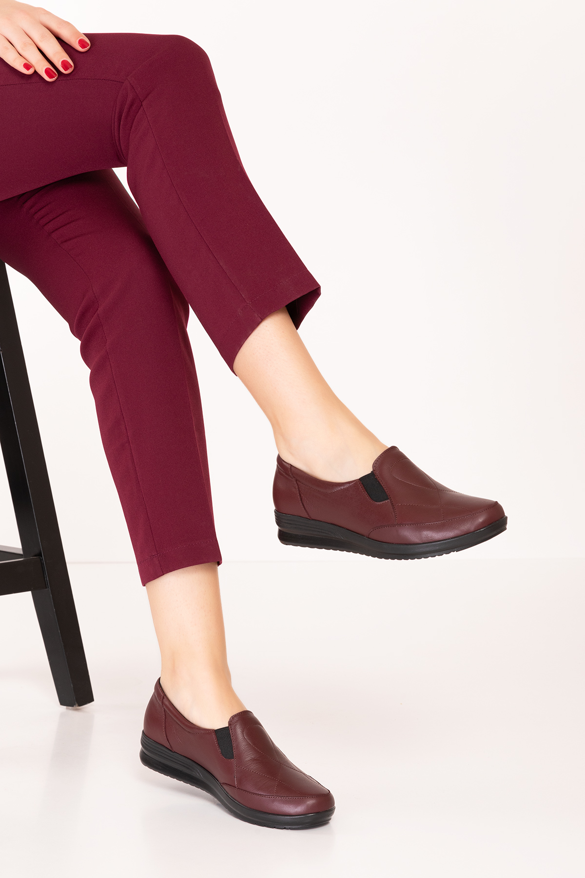 Gondol Kadın Hakiki Deri Anatomik Yumuşak Taban Günlük Ayakkabı pyt.1213 - Görsel 3