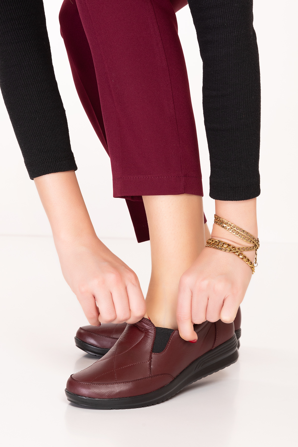 Gondol Kadın Hakiki Deri Anatomik Yumuşak Taban Günlük Ayakkabı pyt.1213 - Görsel 7