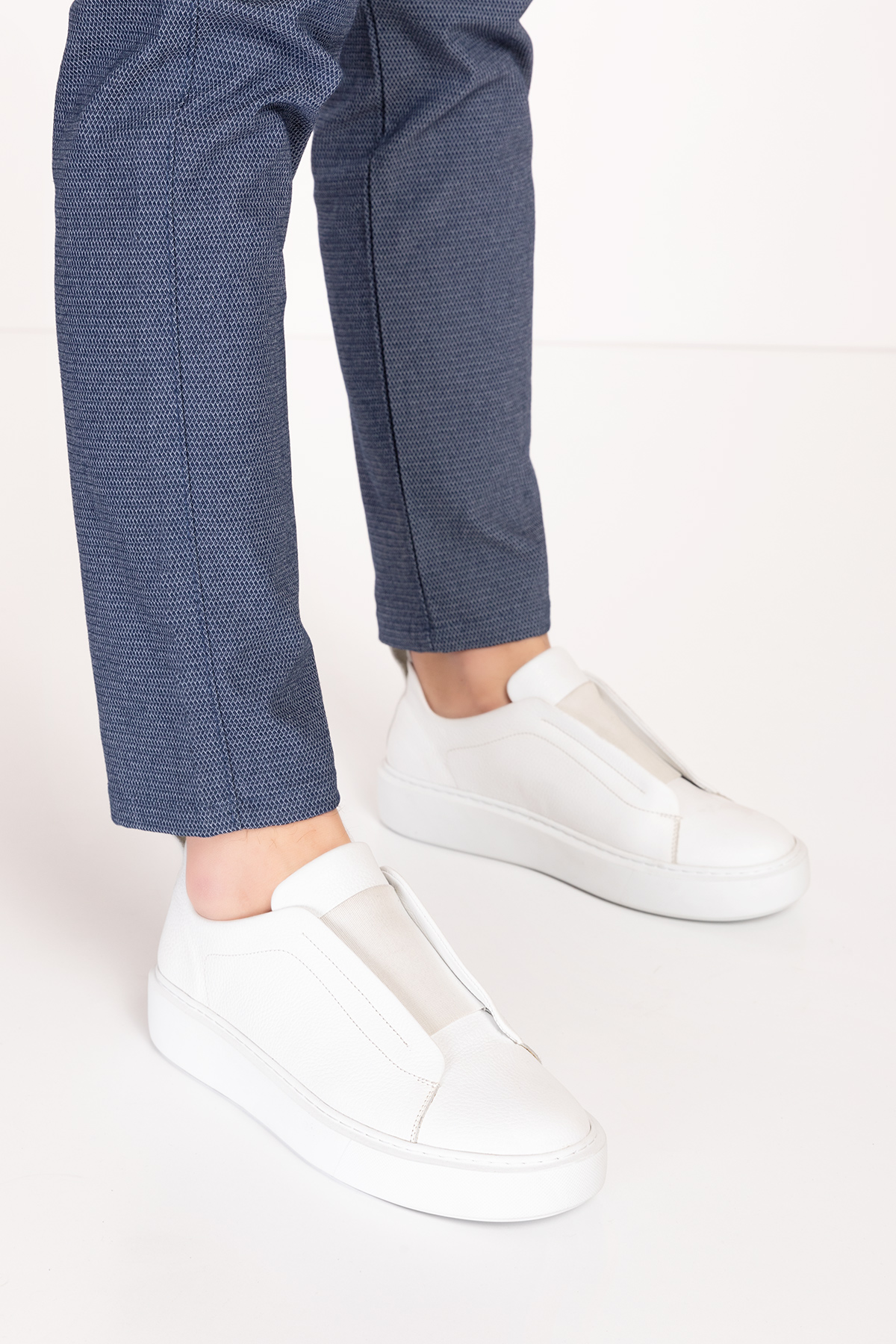 Gondol Erkek Hakiki Deri Lastikli Kolay Giyim Ayakkabı tx.7740 - Görsel 2