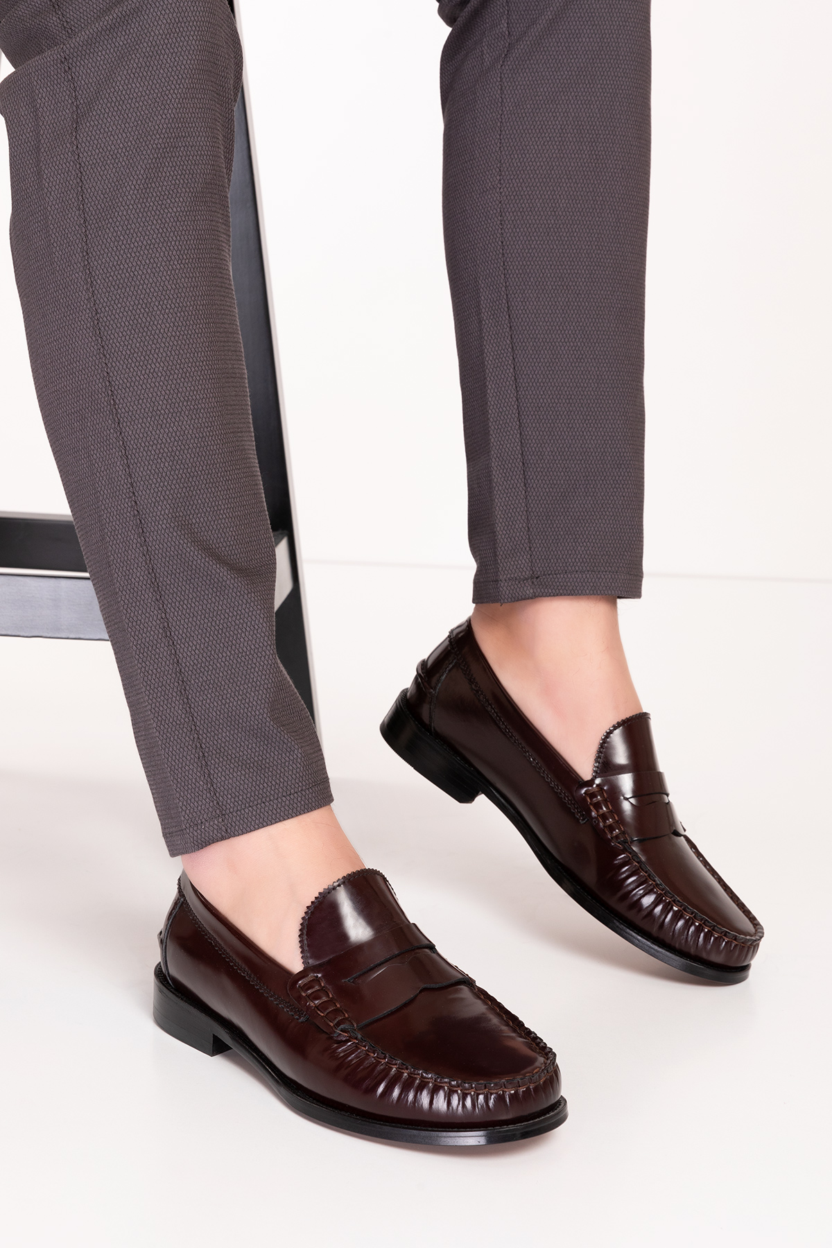 Gondol Erkek Hakiki Deri Kösele Loafer Ayakkabı ny.005 - Görsel 4