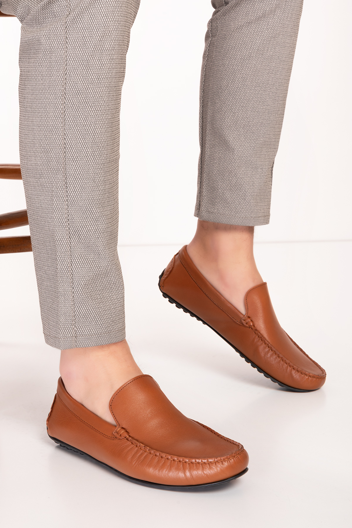 Gondol Erkek Hakiki Deri Hafif Taban Loafer Ayakkabı tx.10860 - Görsel 5