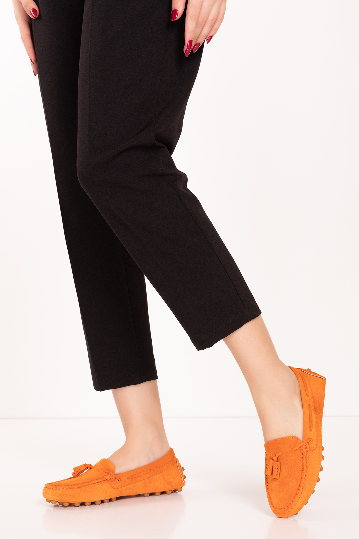 Gondol Kadın Hakiki Deri Hafif Taban Loafer Ayakkabı tx.4794 - Görsel 3