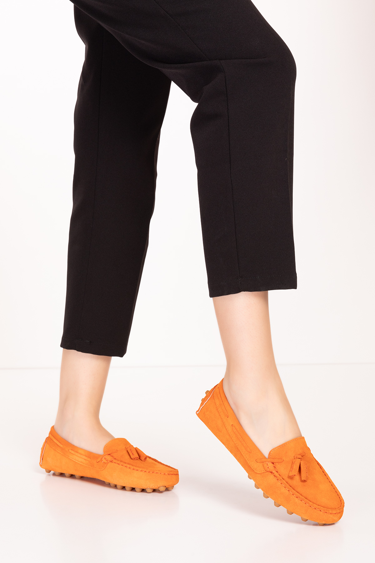 Gondol Kadın Hakiki Deri Hafif Taban Loafer Ayakkabı tx.4794 - Görsel 4