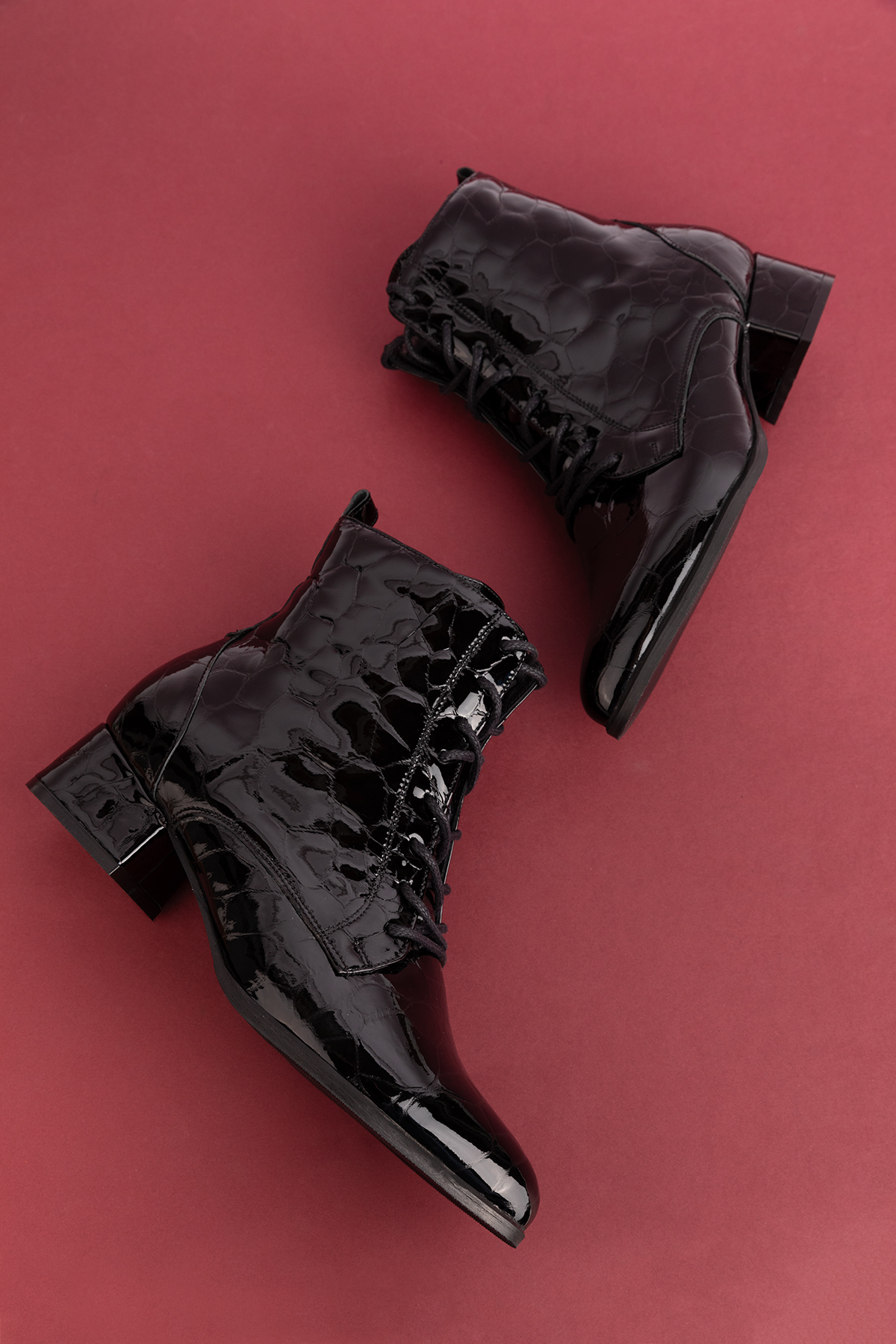 Gondol Kadın Hakiki Deri Kısa Topuklu Şık Bot ast.8154 - Görsel 6