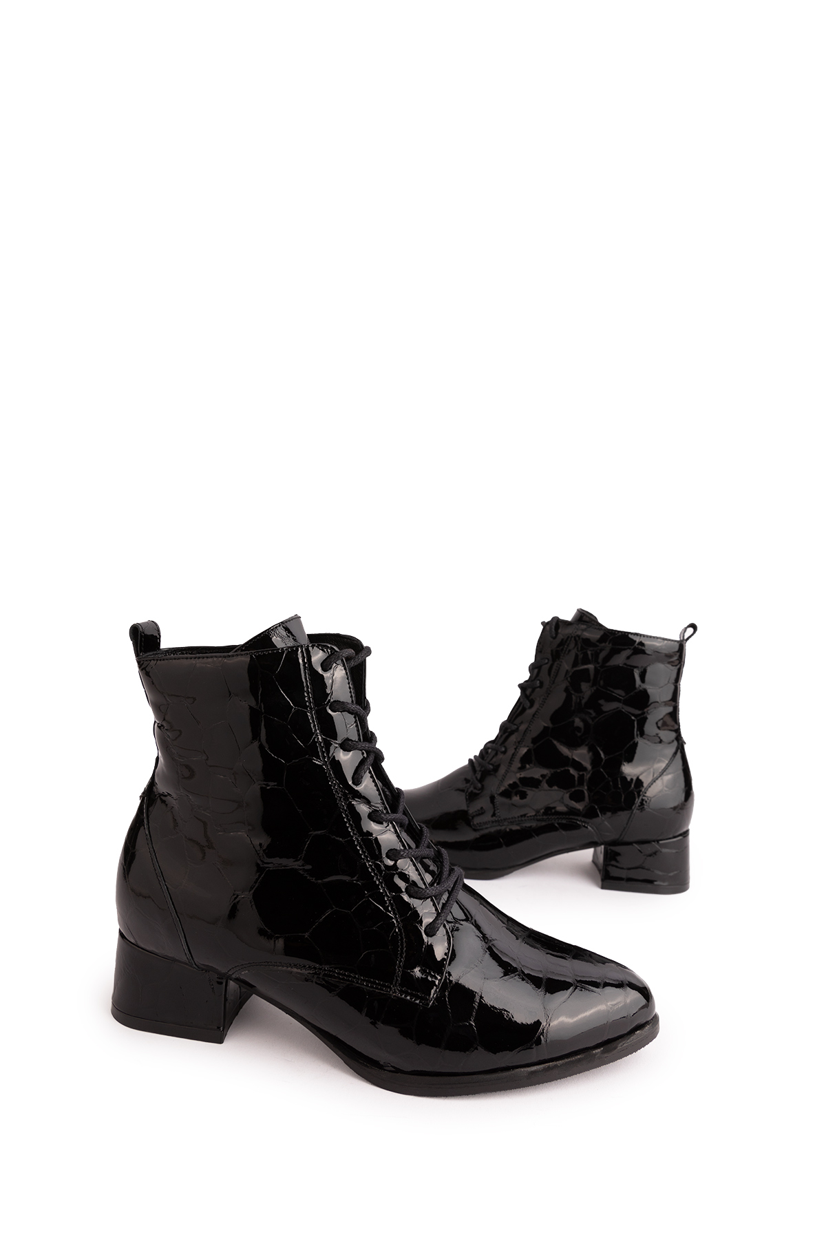 Gondol Kadın Hakiki Deri Kısa Topuklu Şık Bot ast.8154 - Görsel 9