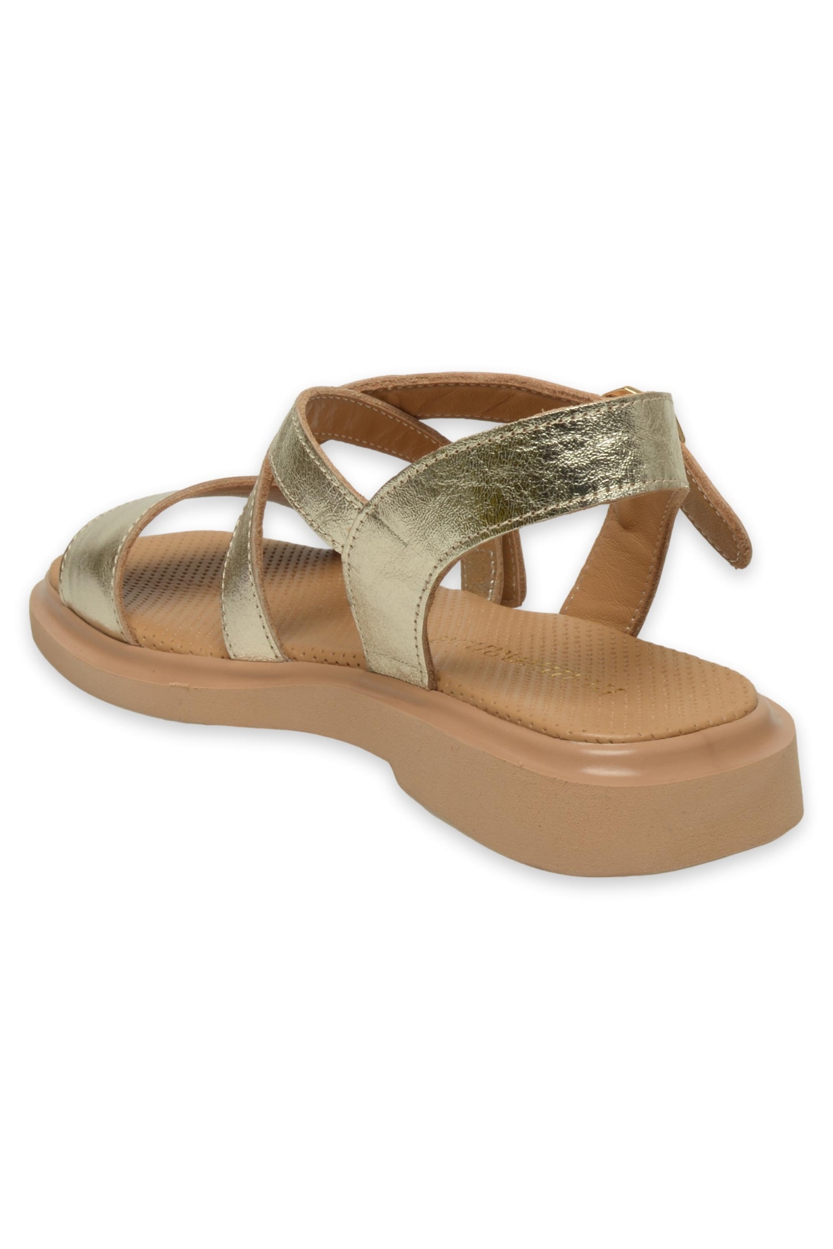 D25Ys-5010Z Günlük Altın Kadın Sandalet - Görsel 5