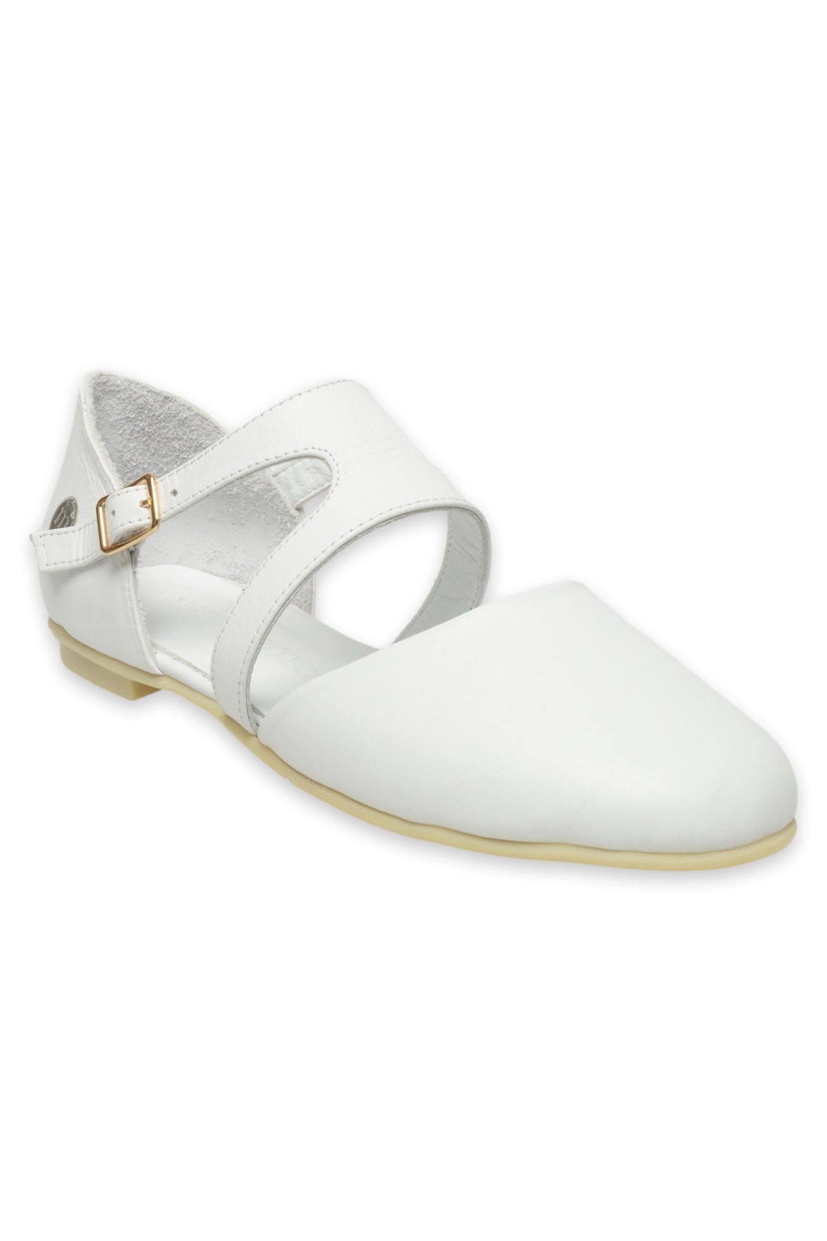 D25Ya-885 Günlük Beyaz Kadın Babet - Görsel 2