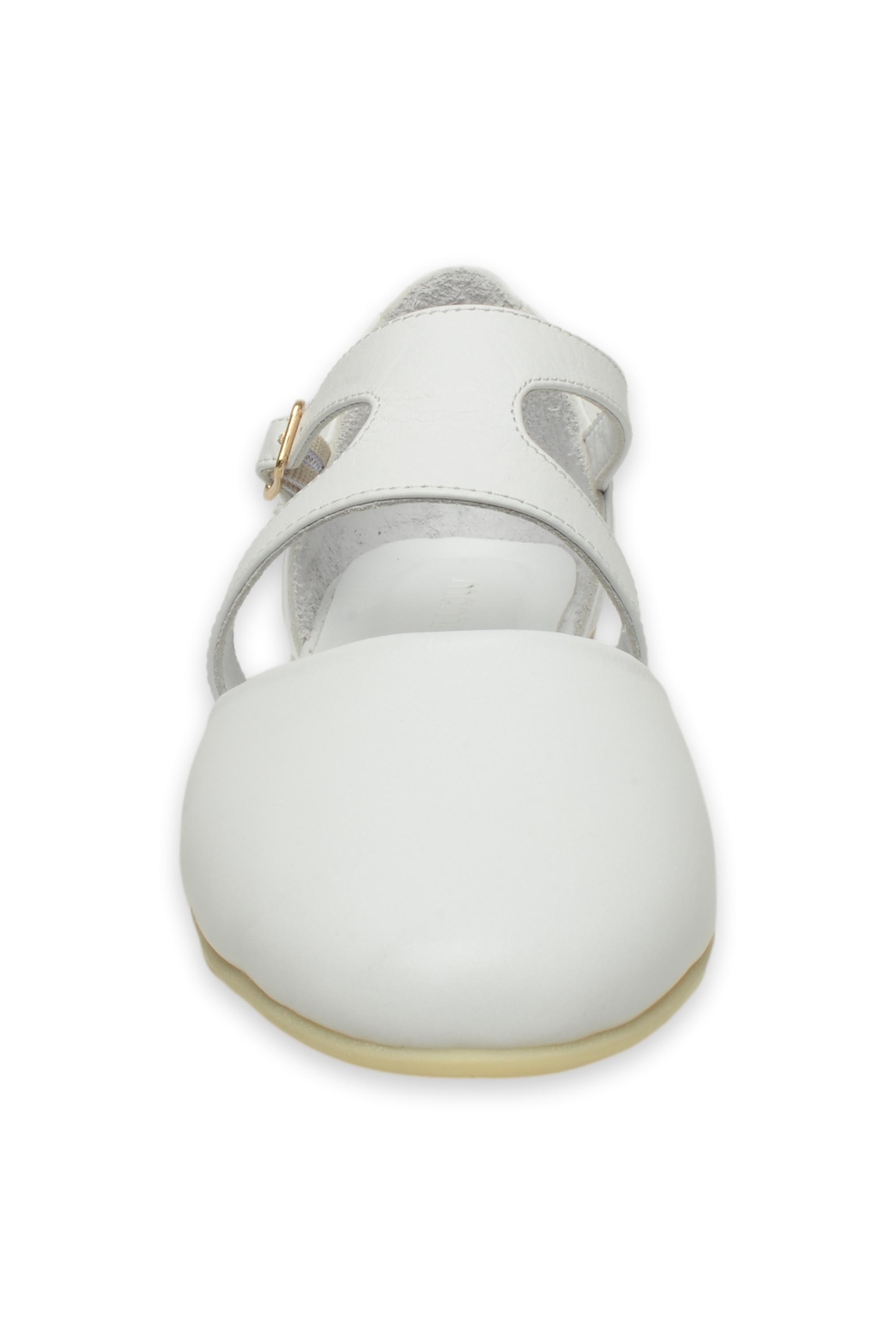 D25Ya-885 Günlük Beyaz Kadın Babet - Görsel 4