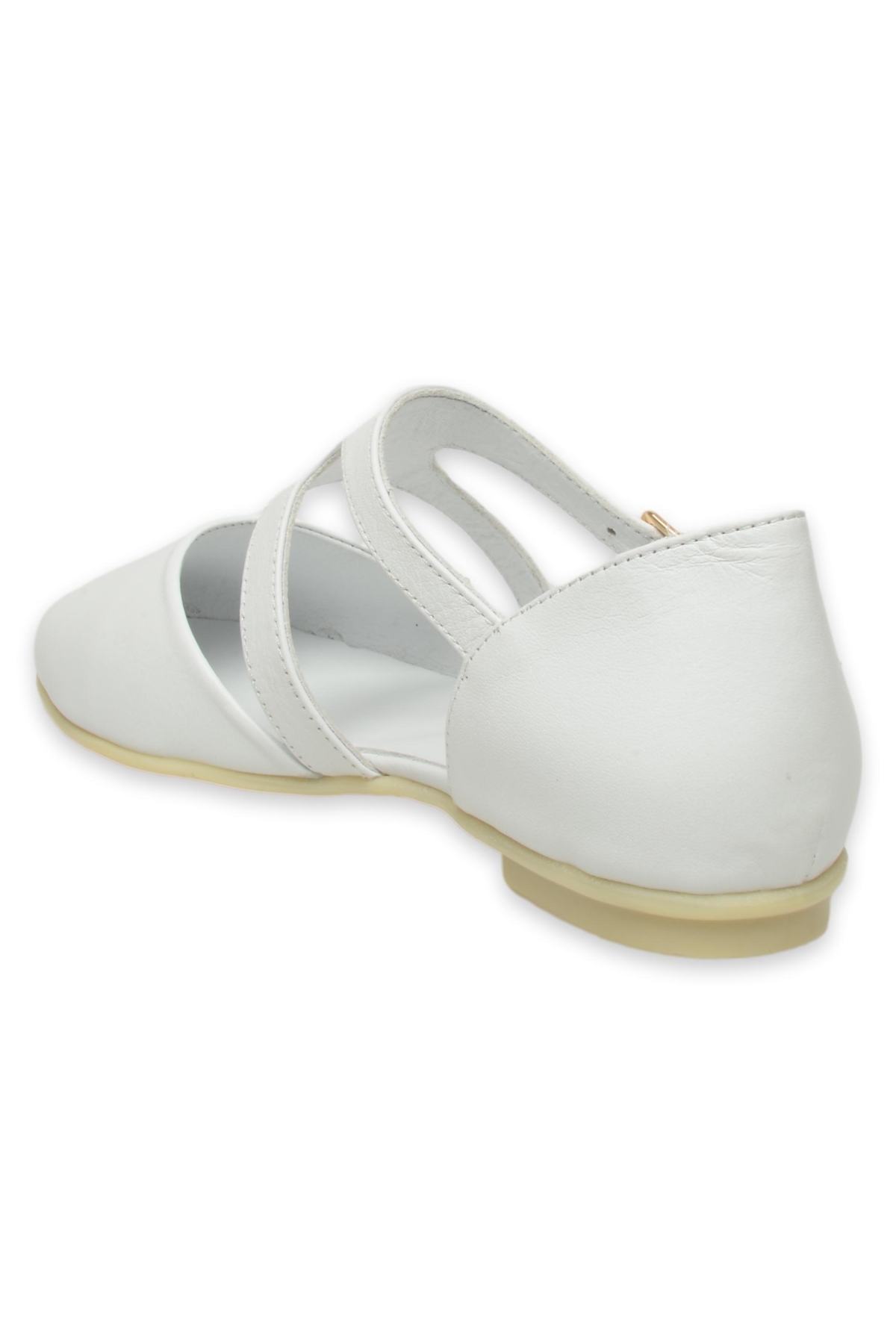 D25Ya-885 Günlük Beyaz Kadın Babet - Görsel 5