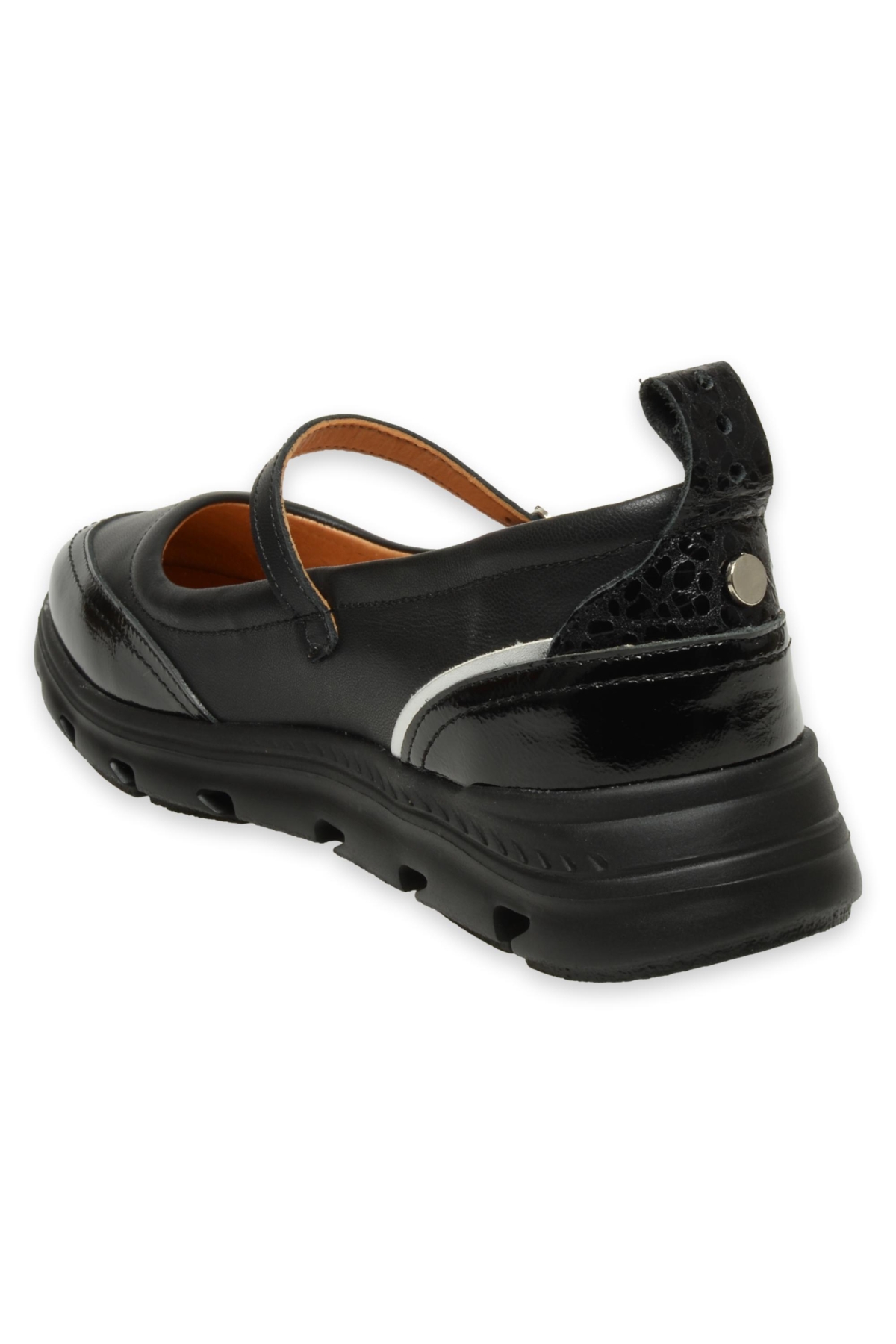 D25Ya-750Z Günlük Siyah Kadın Babet - Görsel 5