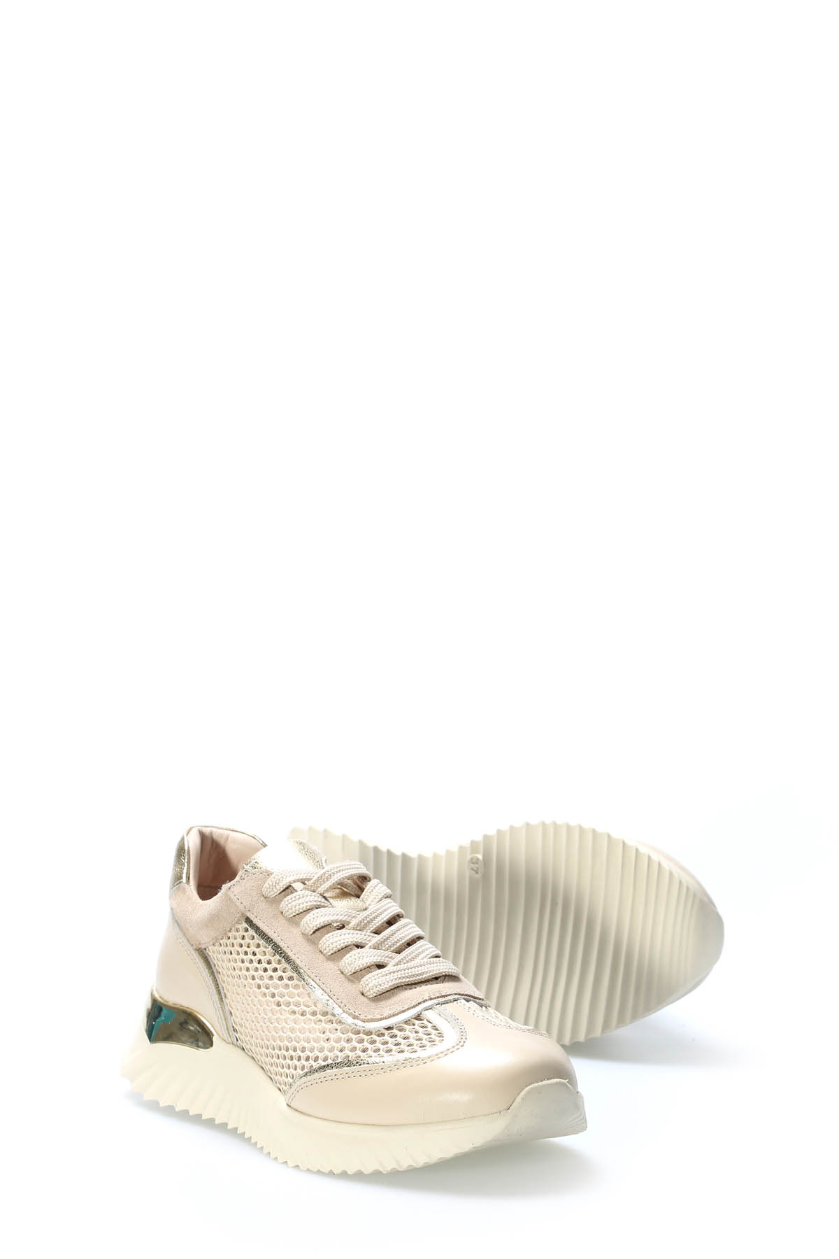 Hakiki Deri Kadın Casual Ayakkabı 757ZA25076 - Görsel 4