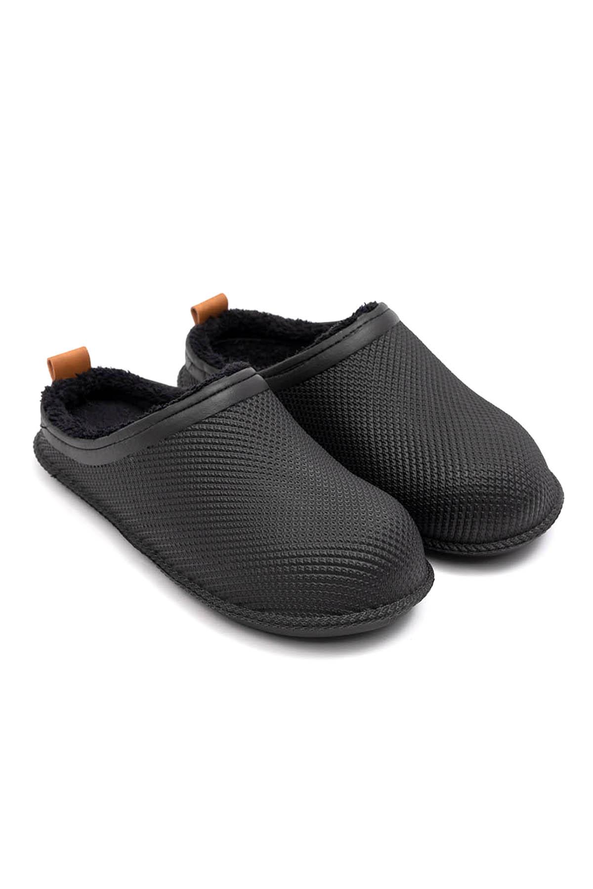 12464 Eva İçi Kürklü Islak Zemin Erkek Kışlık Ev Bahçe Sokak İş Terliği - Görsel 2