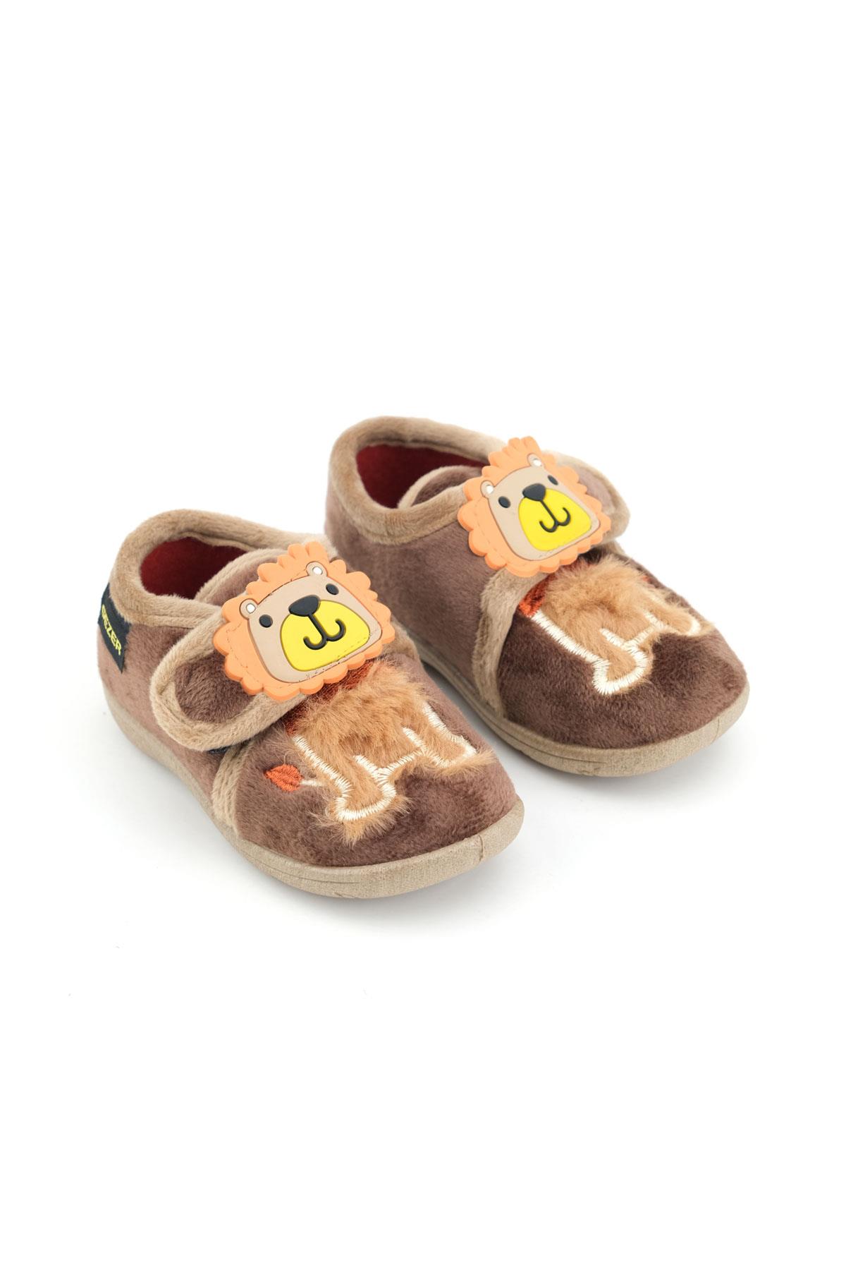 Erkek Çocuk Bebek Kışlık Cırtlı Ayarlanabilir Günlük Okul Kreş Panduf Ayakkabı - Görsel 4