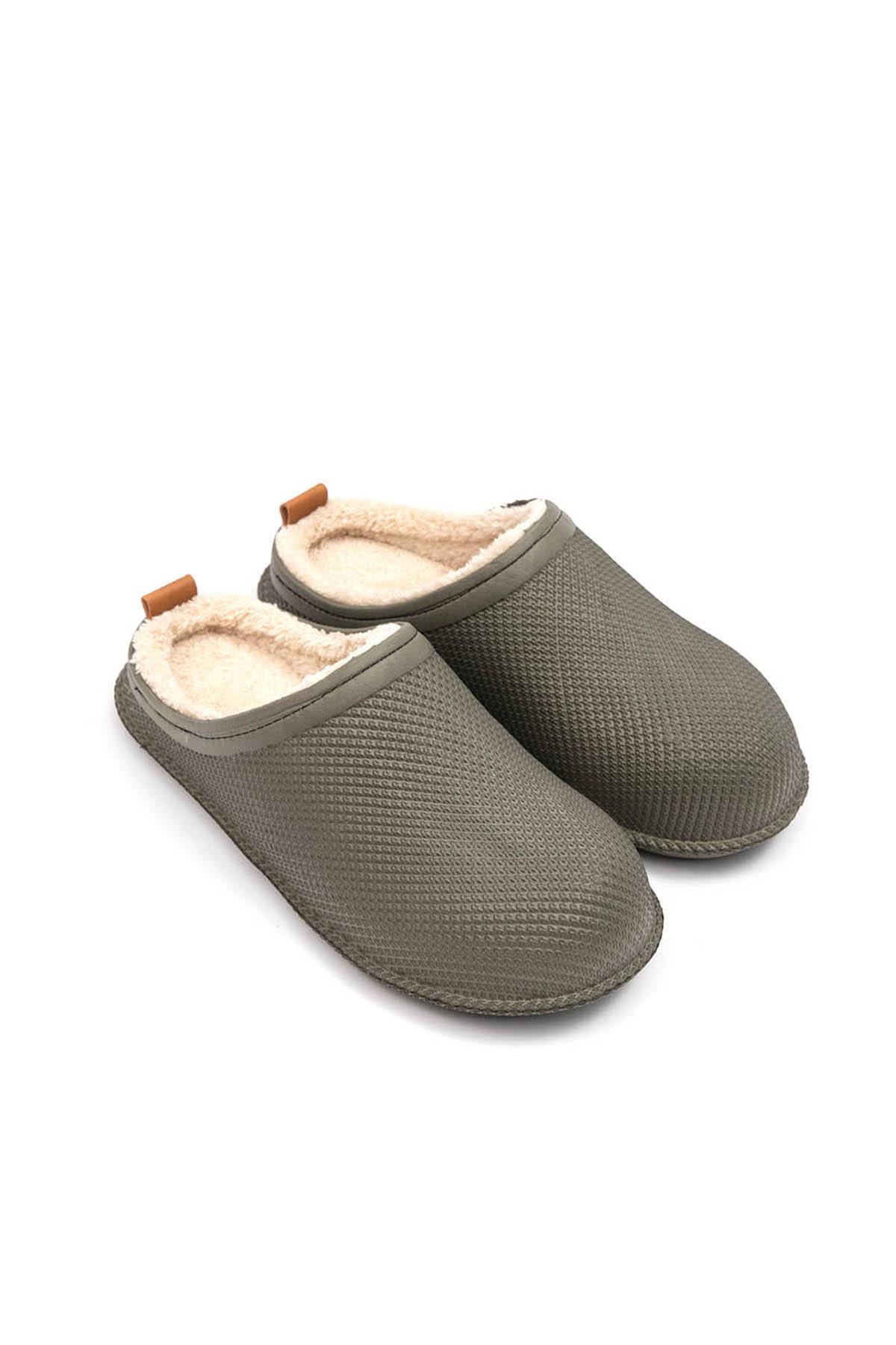 12464 Eva İçi Kürklü Islak Zemin Erkek Kışlık Ev Bahçe Sokak İş Terliği - Görsel 2