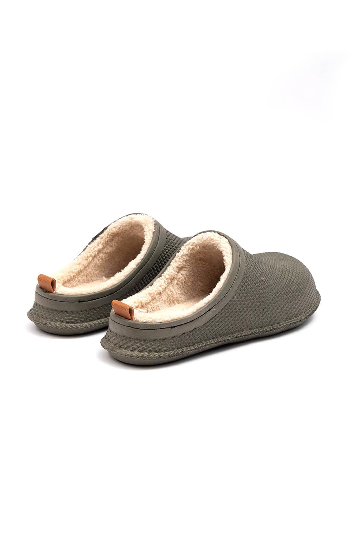 12464 Eva İçi Kürklü Islak Zemin Erkek Kışlık Ev Bahçe Sokak İş Terliği - Görsel 4