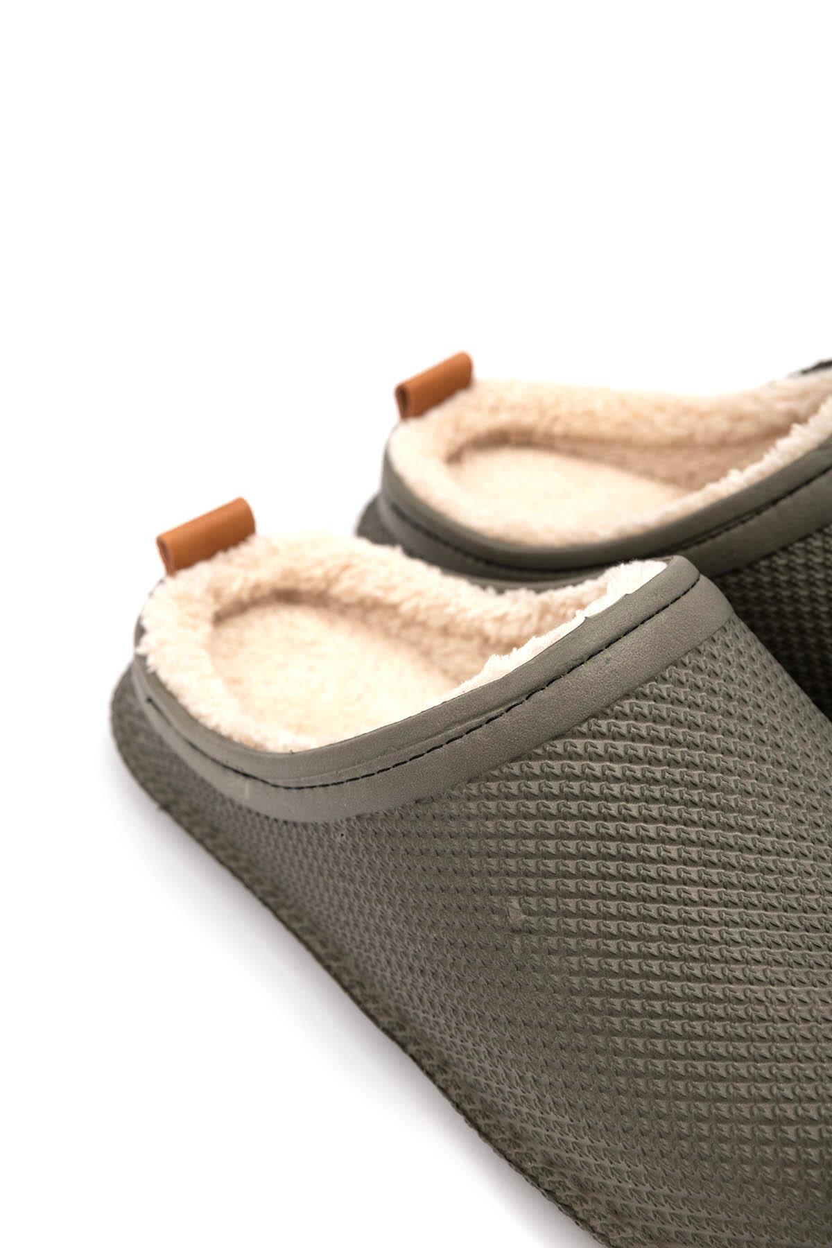 12464 Eva İçi Kürklü Islak Zemin Erkek Kışlık Ev Bahçe Sokak İş Terliği - Görsel 5