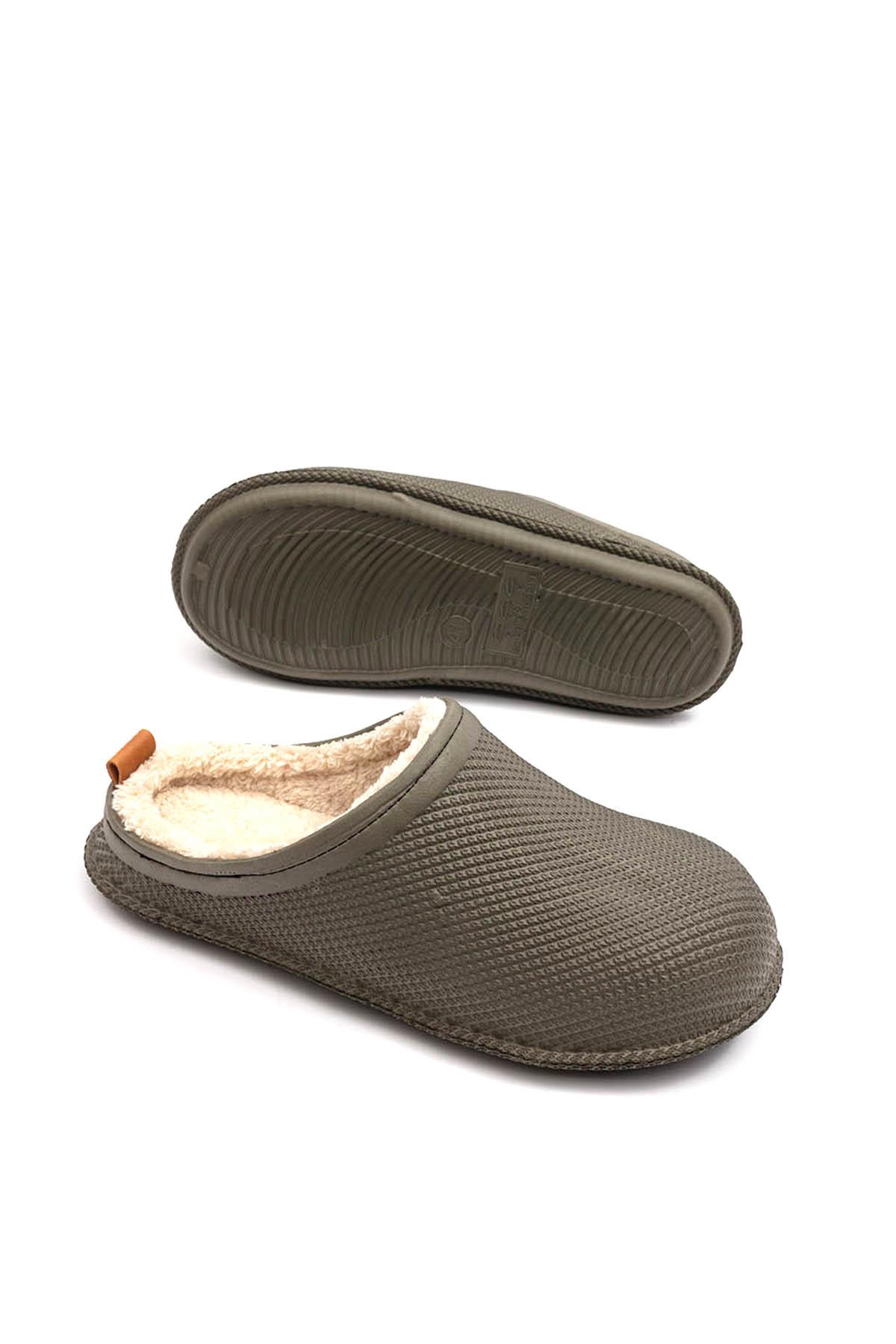 12464 Eva İçi Kürklü Islak Zemin Erkek Kışlık Ev Bahçe Sokak İş Terliği - Görsel 6