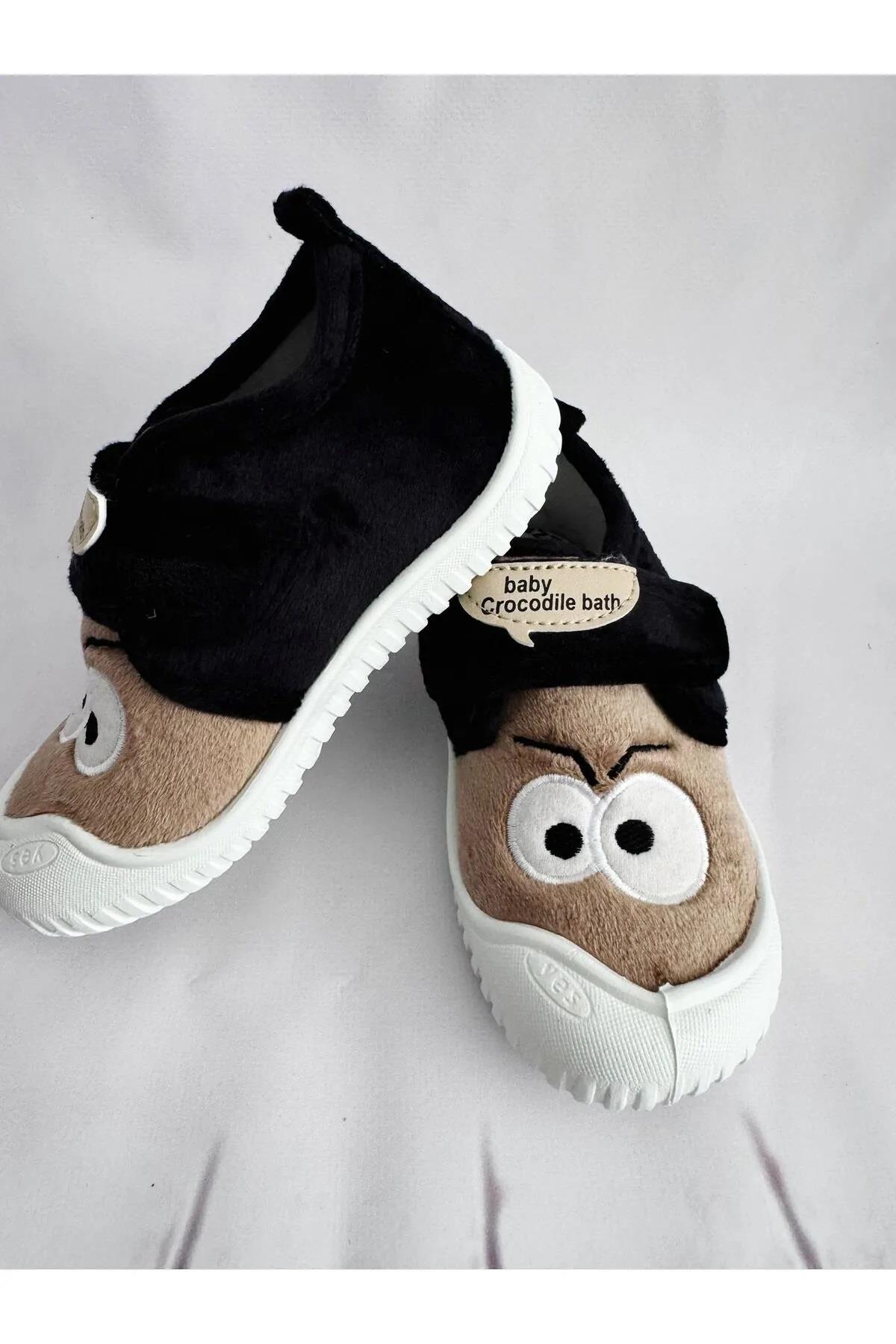 Kışlık Cırtlı Erkek Çocuk Günlük Okul Kreş Panduf Ayakkabı - Görsel 4